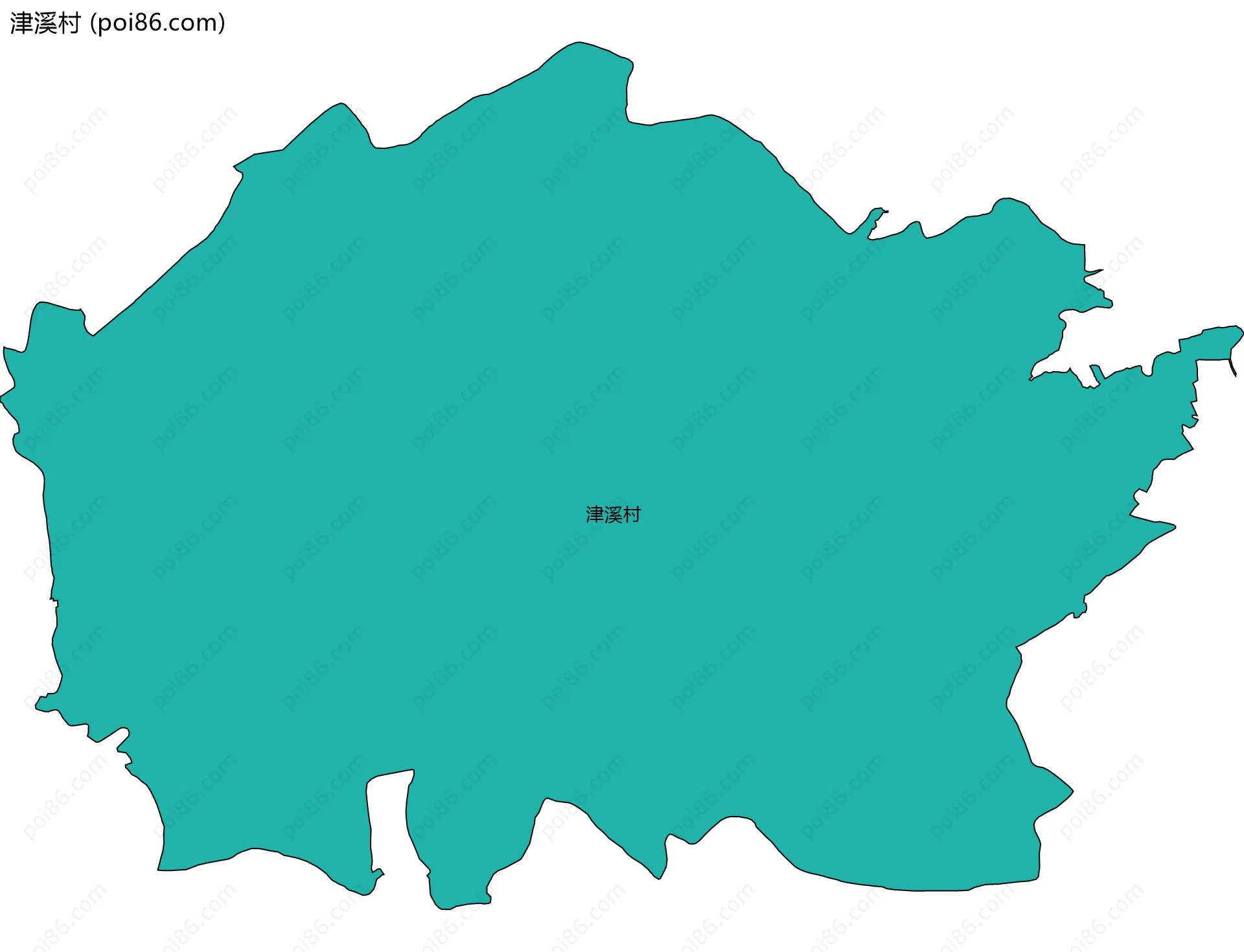 津溪村边界地图