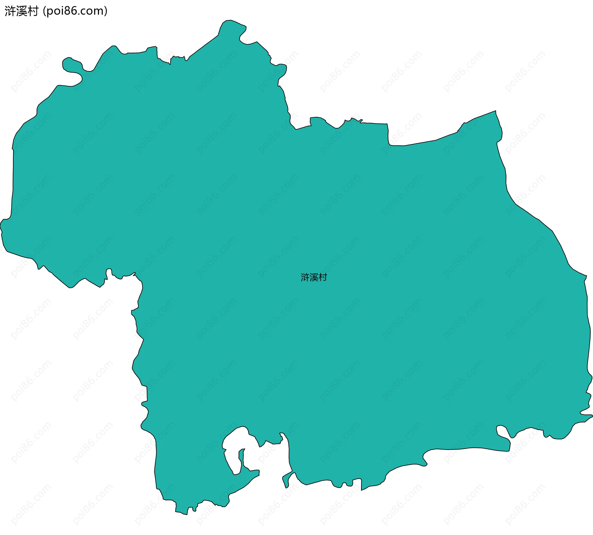 浒溪村边界地图