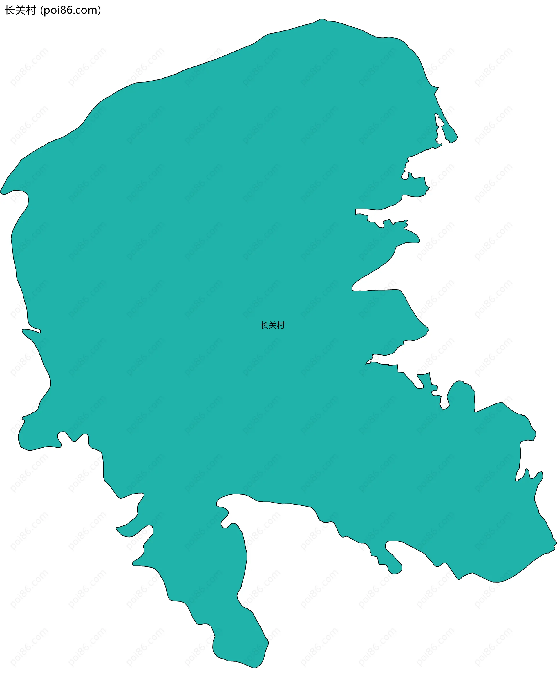 长关村边界地图