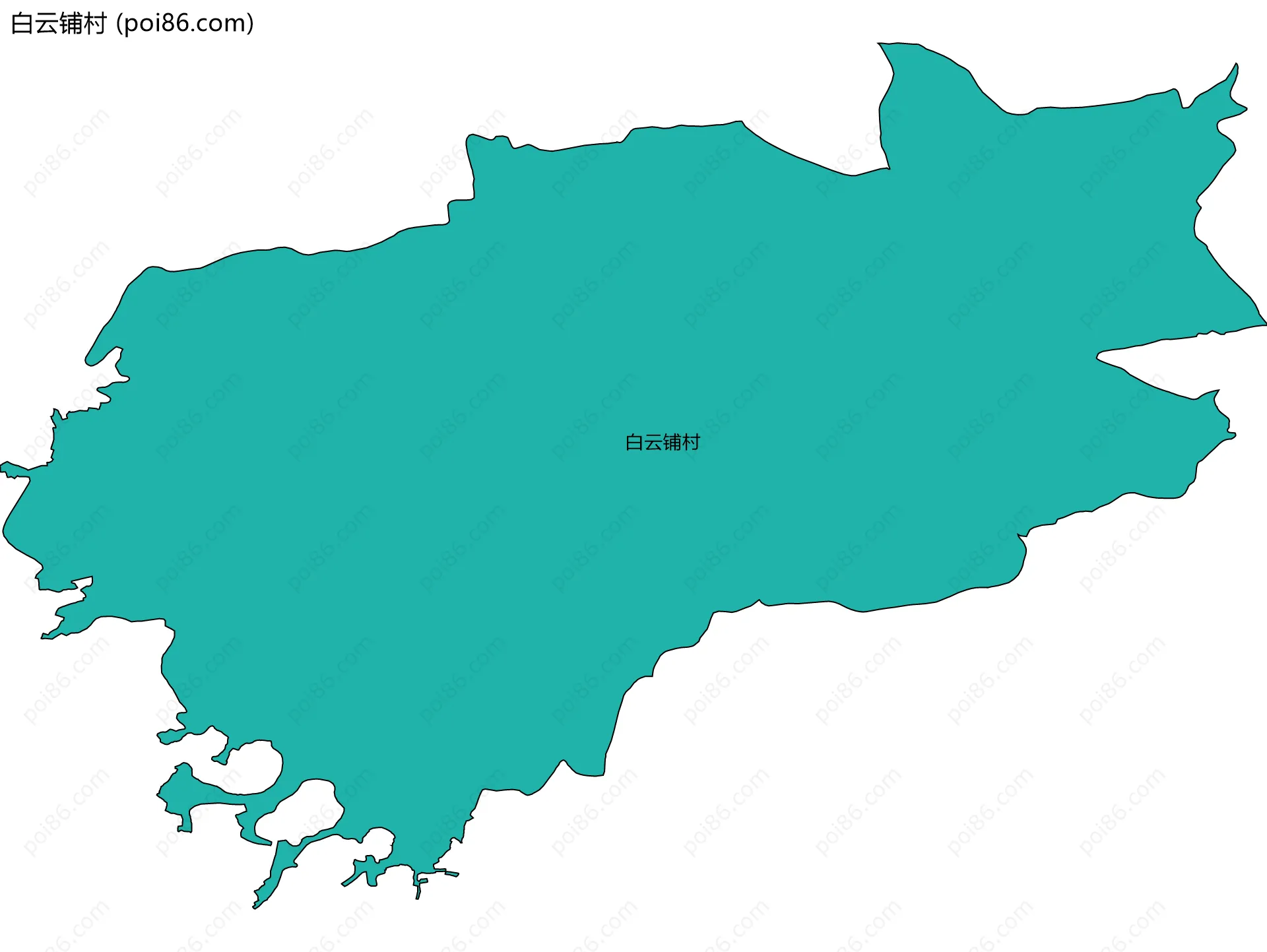 白云铺村边界地图