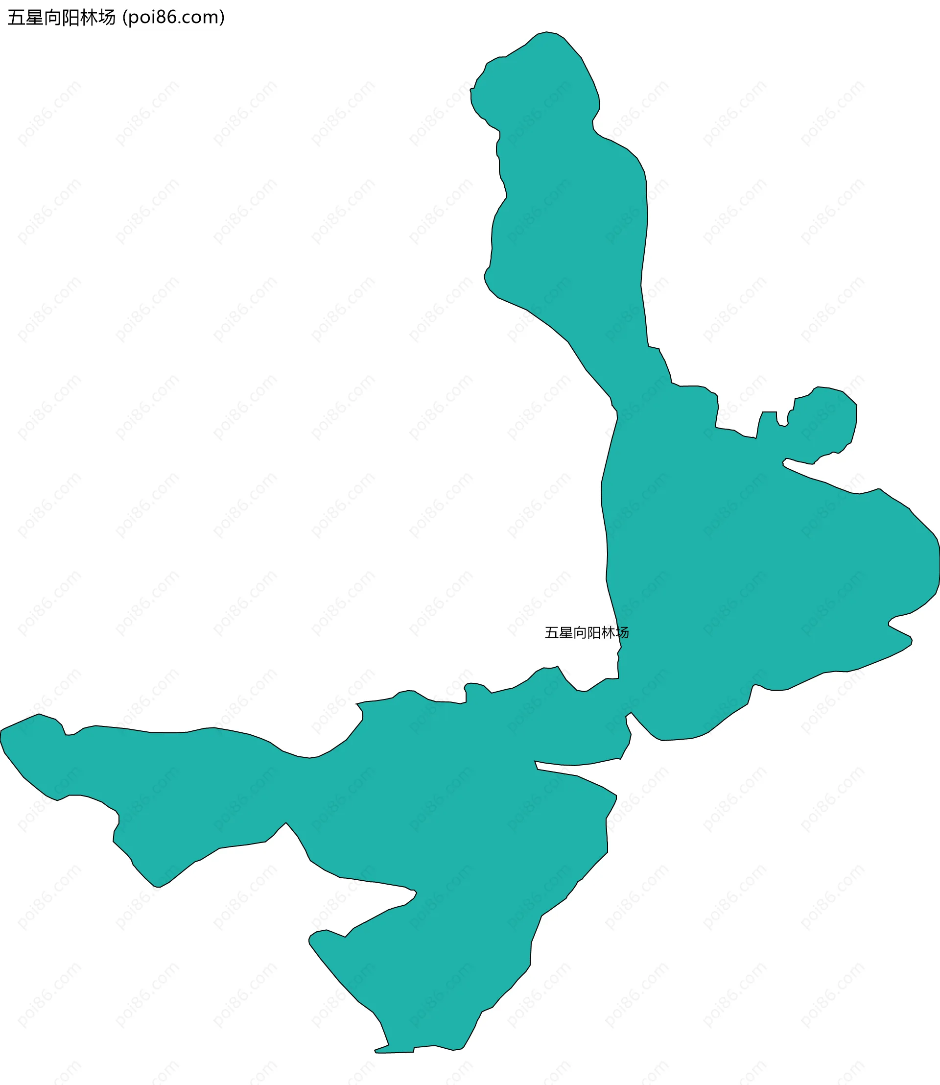 五星向阳林场边界地图