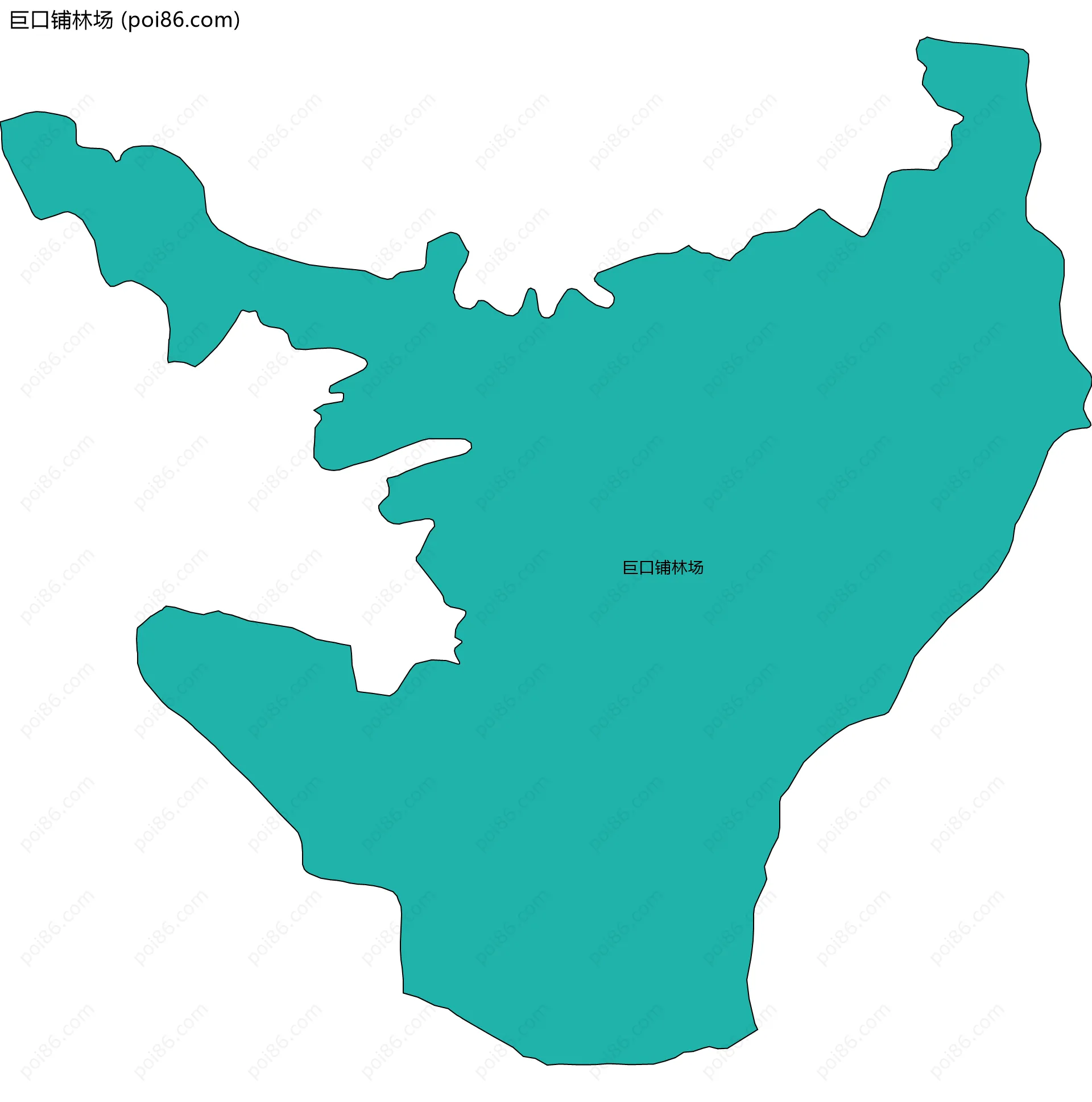 巨口铺林场边界地图