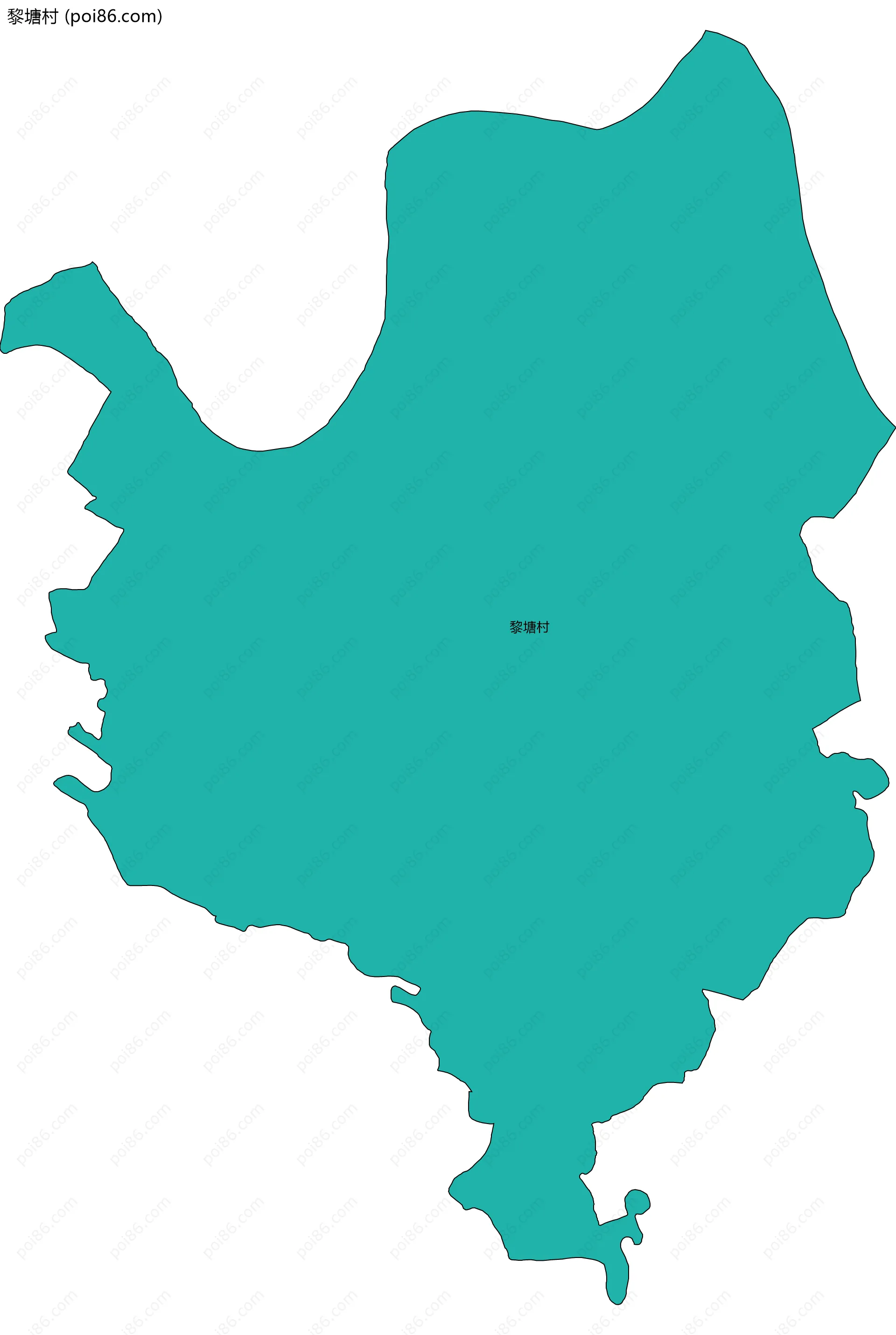 黎塘村边界地图