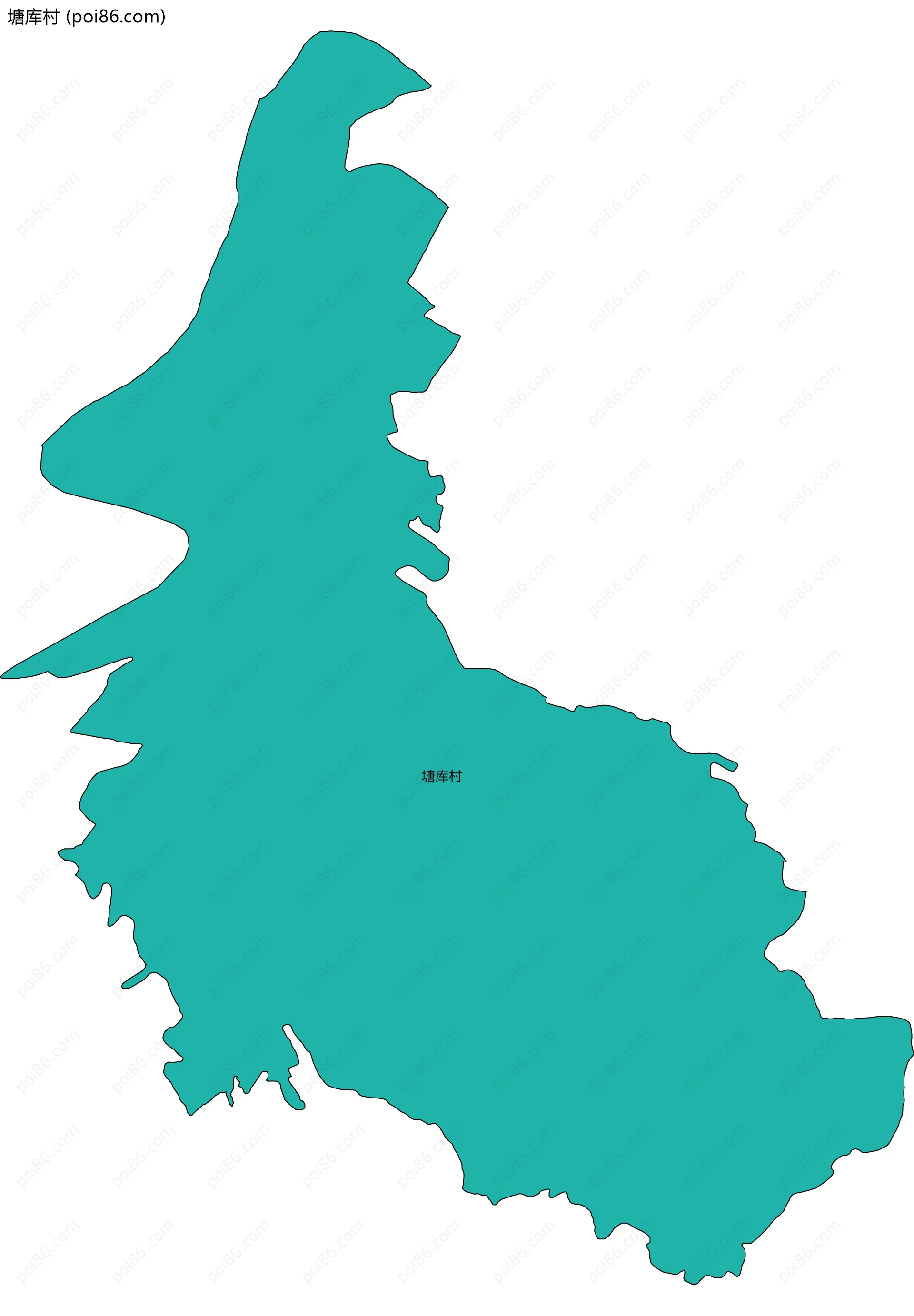 塘库村边界地图