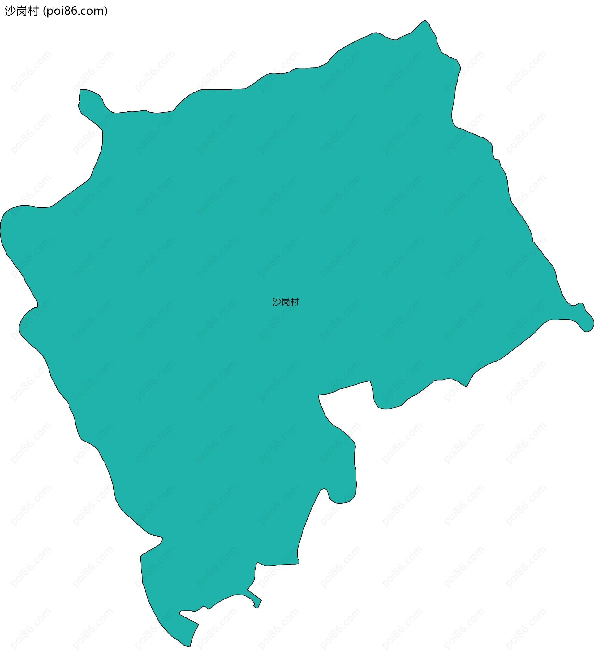 沙岗村边界地图