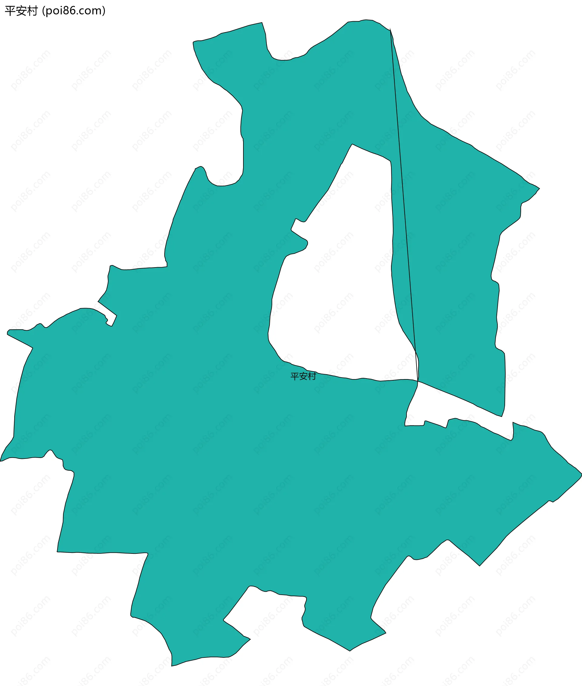 平安村边界地图