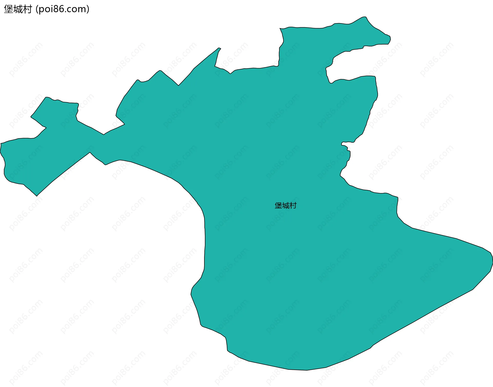堡城村边界地图