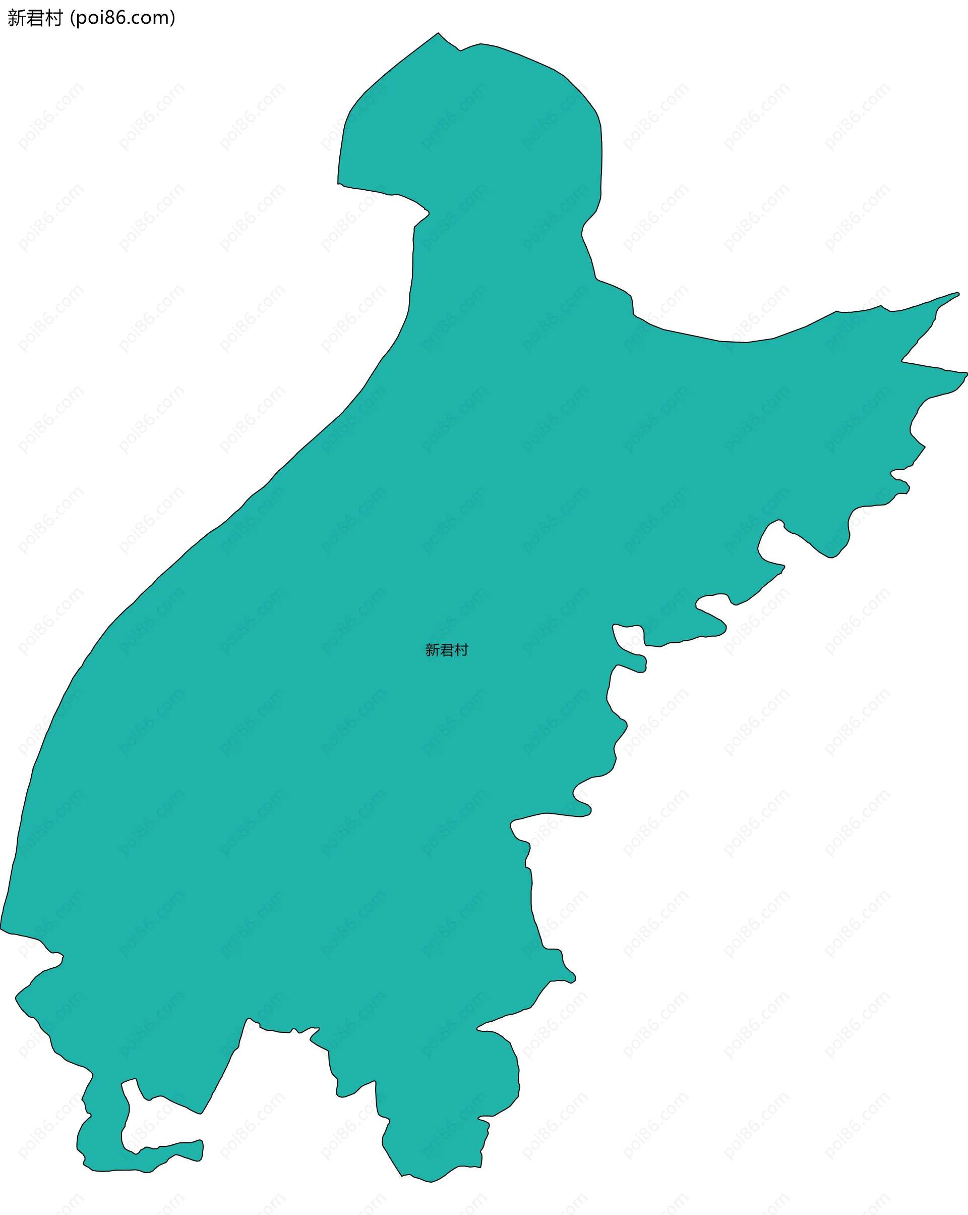 新君村边界地图