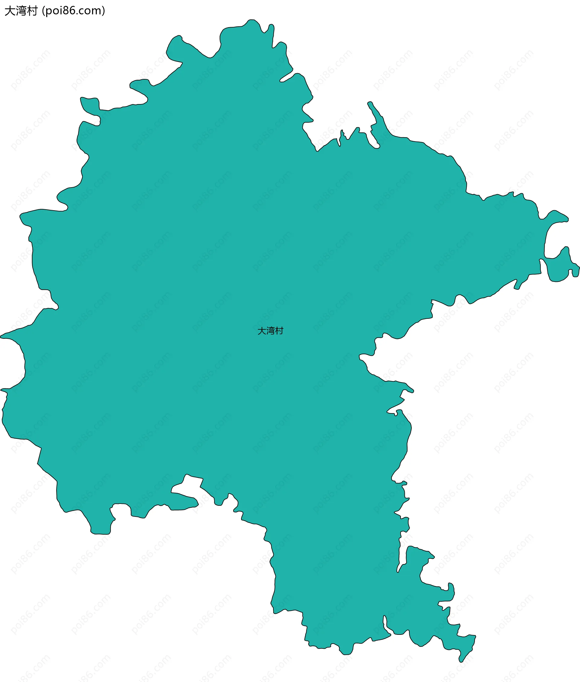 大湾村边界地图