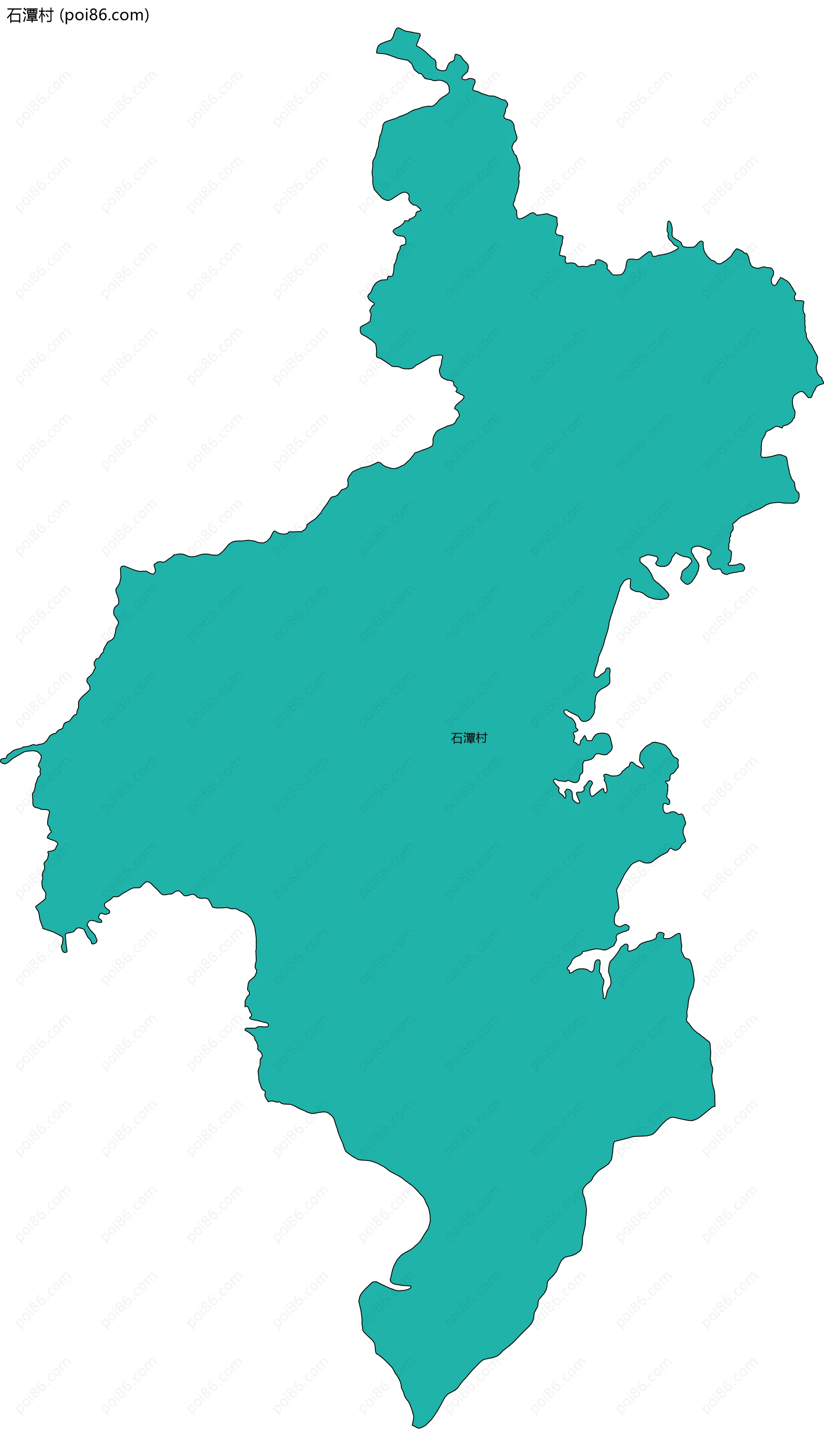 石潭村边界地图