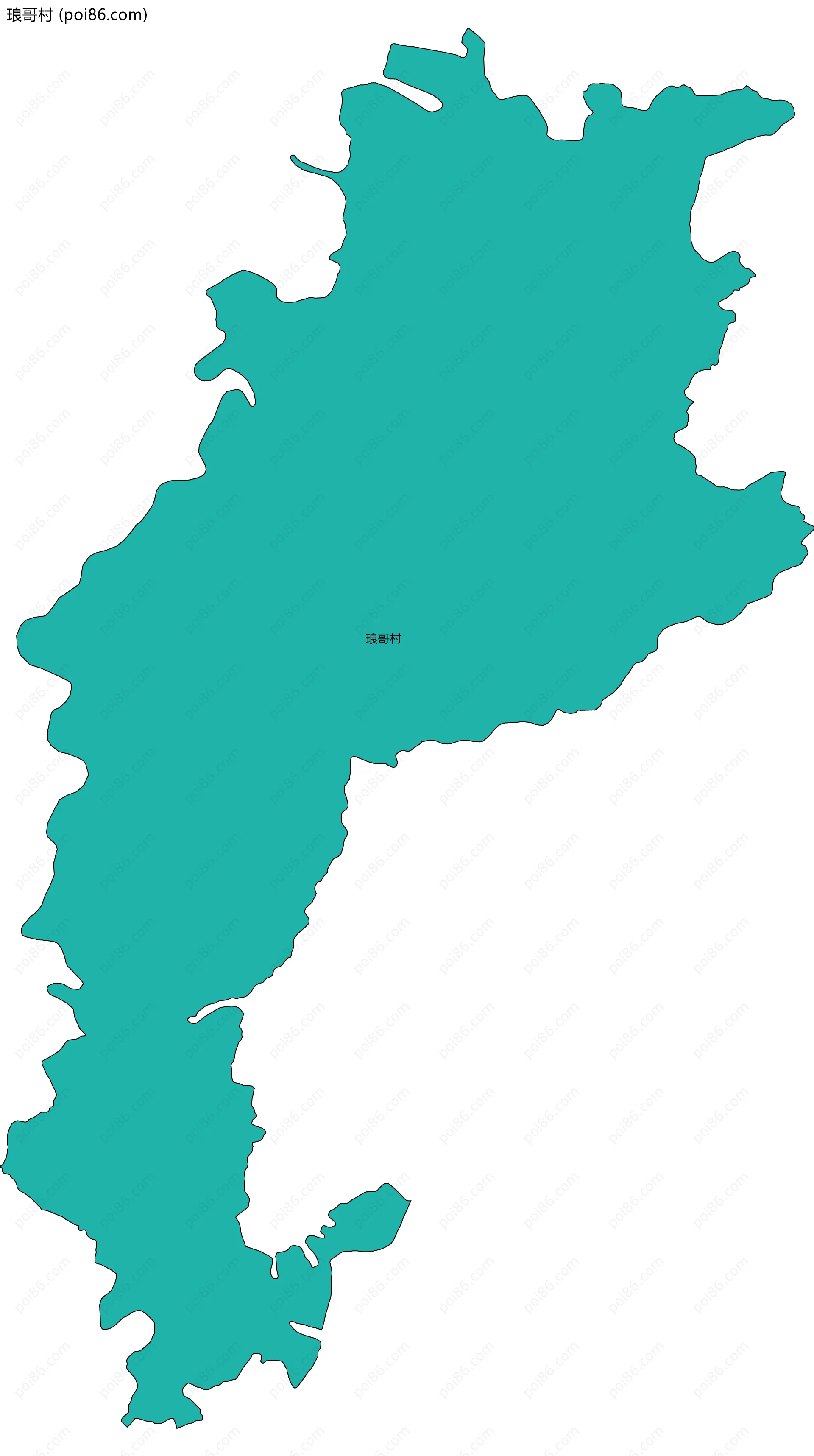 琅哥村边界地图