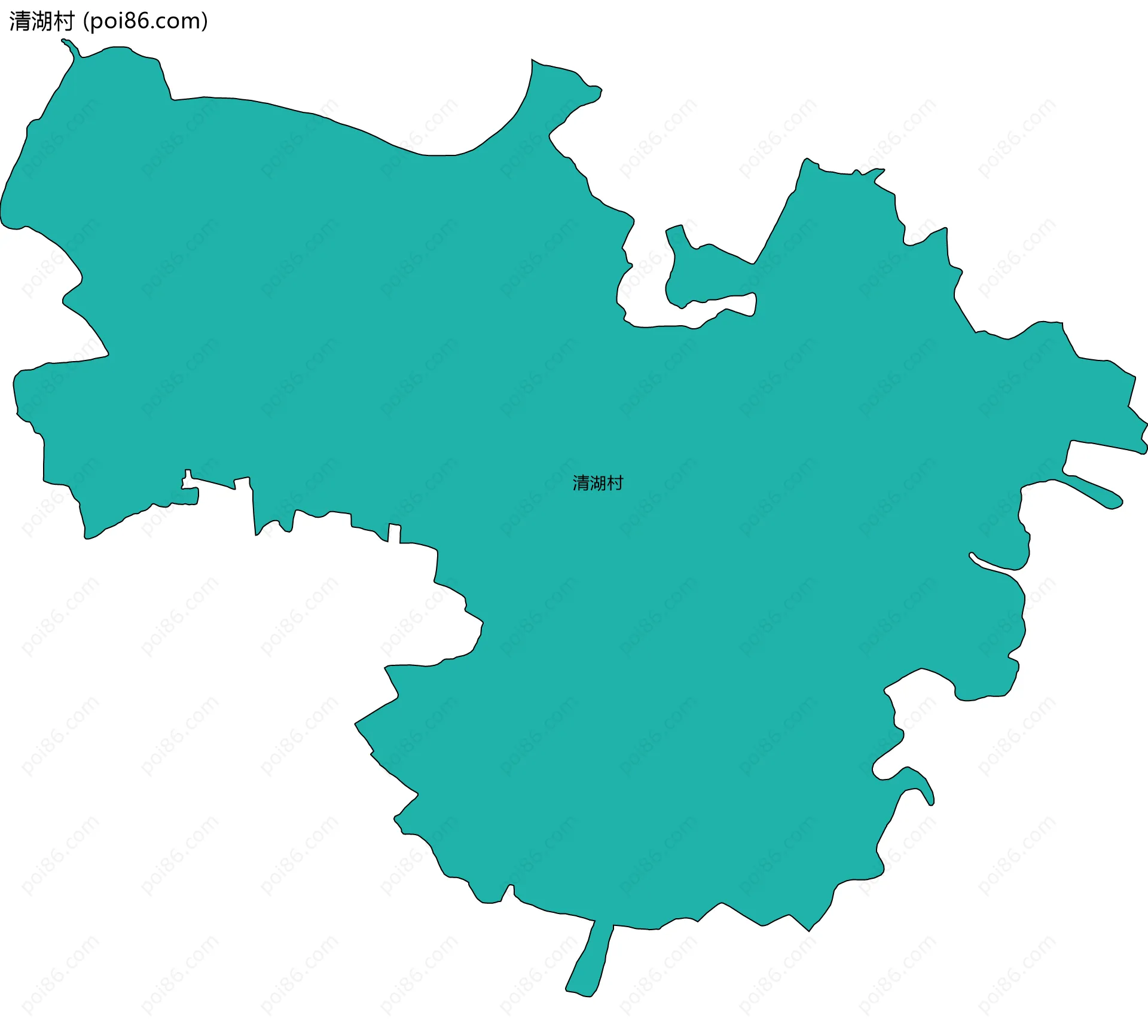 清湖村边界地图