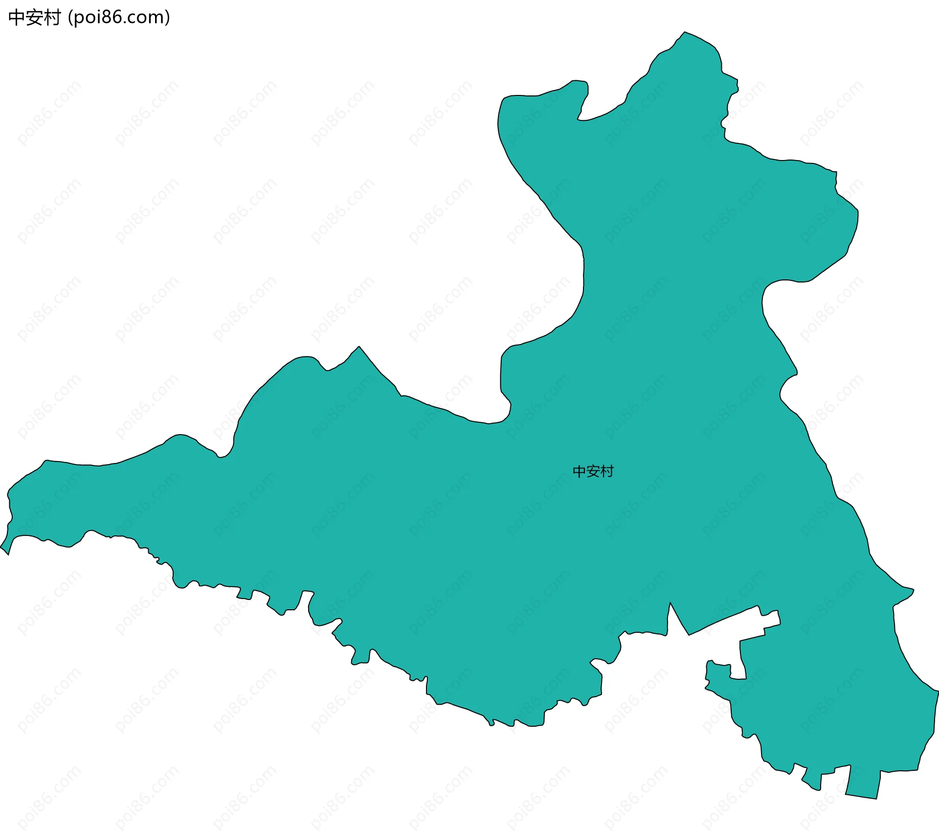 中安村边界地图