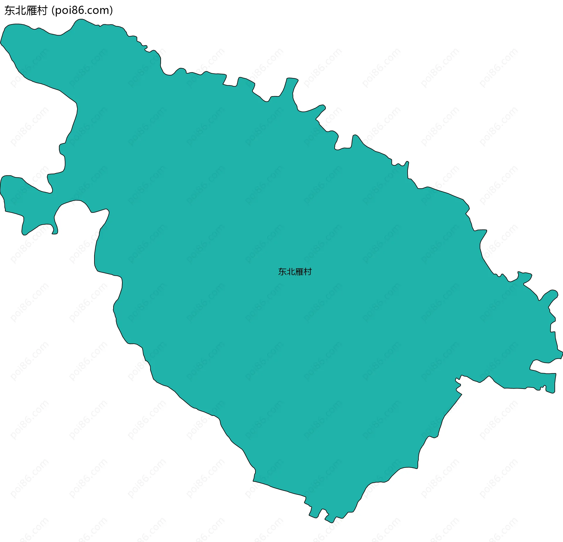 东北雁村边界地图