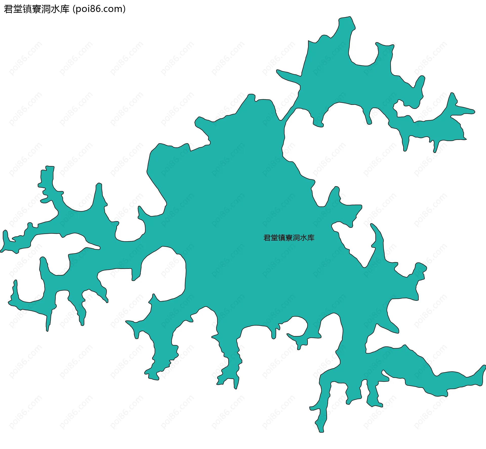 君堂镇寮洞水库边界地图