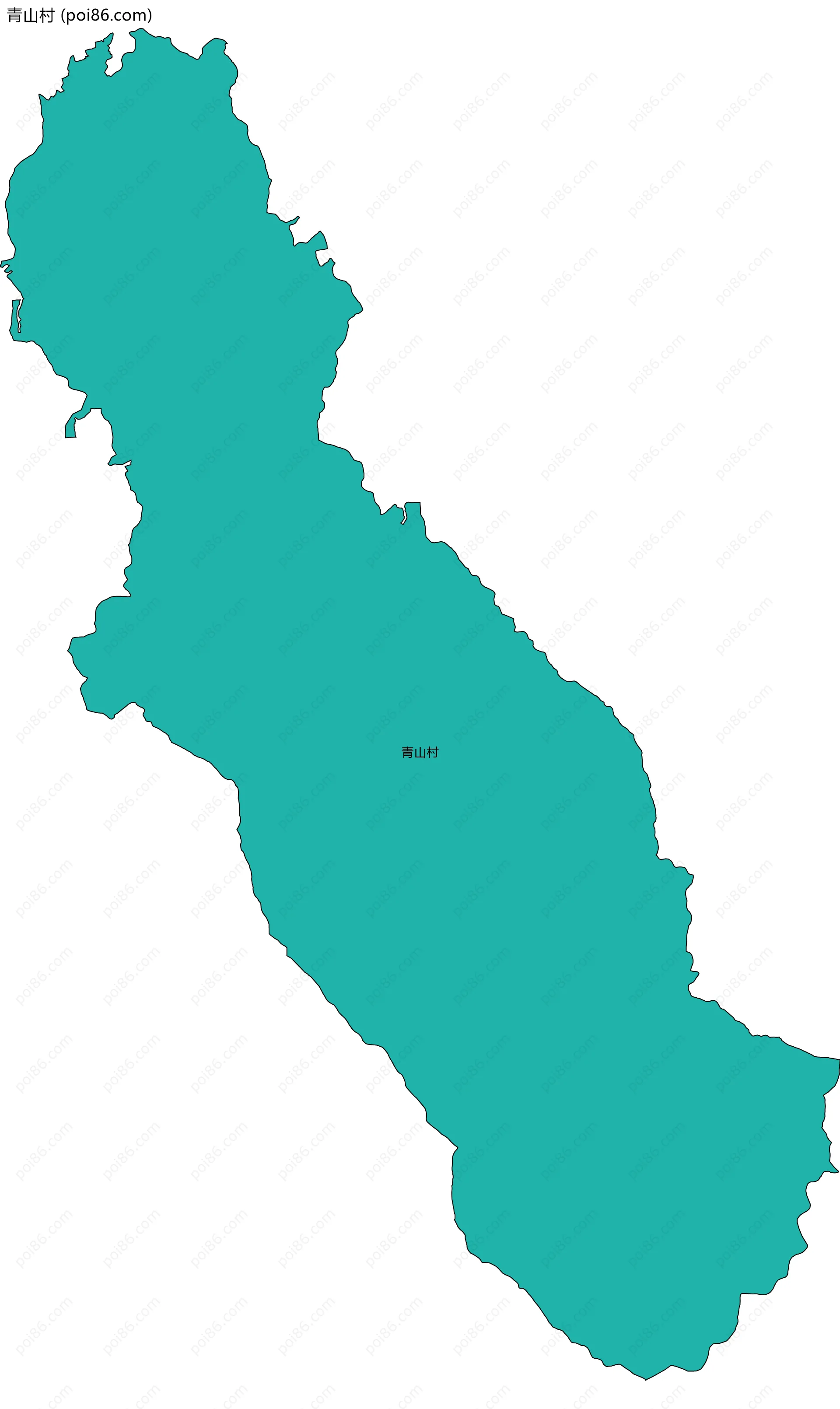 青山村边界地图