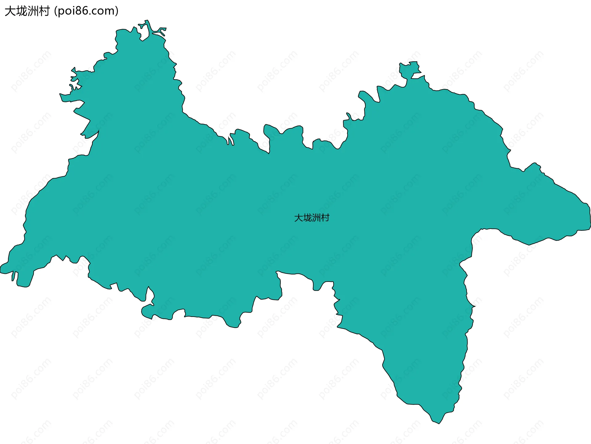 大垅洲村边界地图