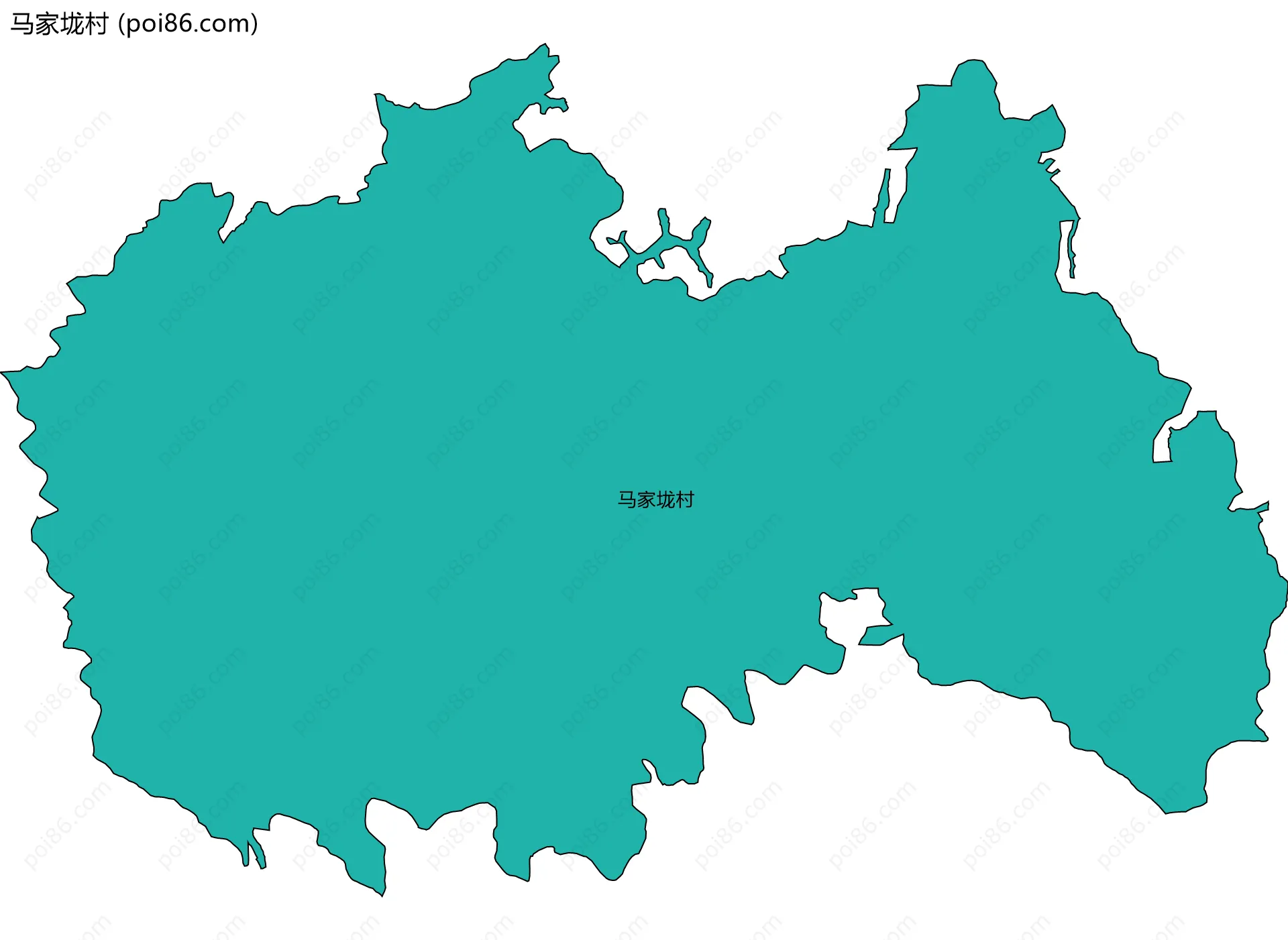 马家垅村边界地图