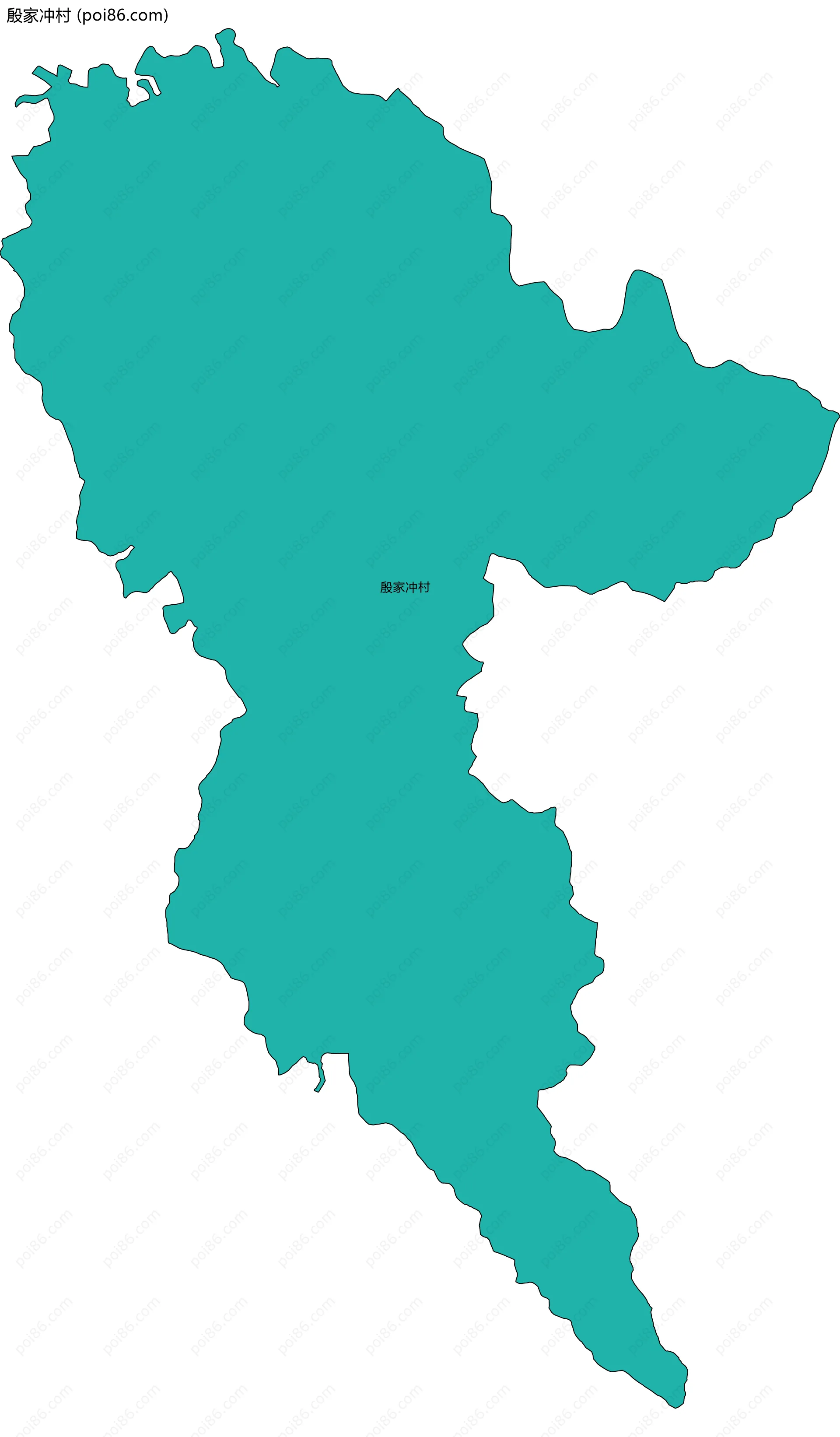 殷家冲村边界地图