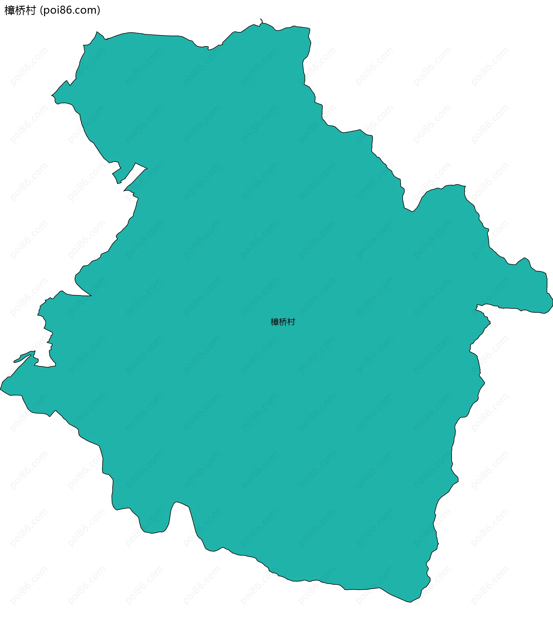 樟桥村边界地图