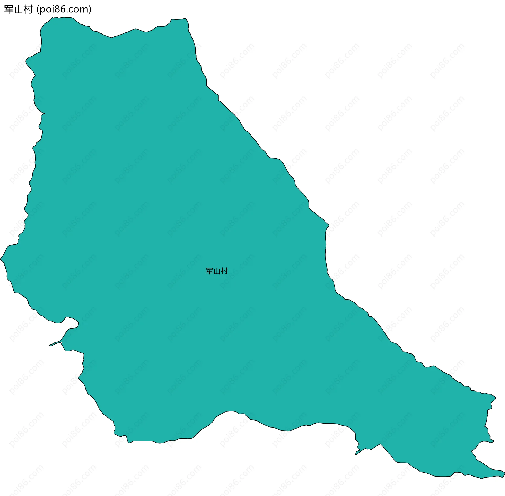 军山村边界地图