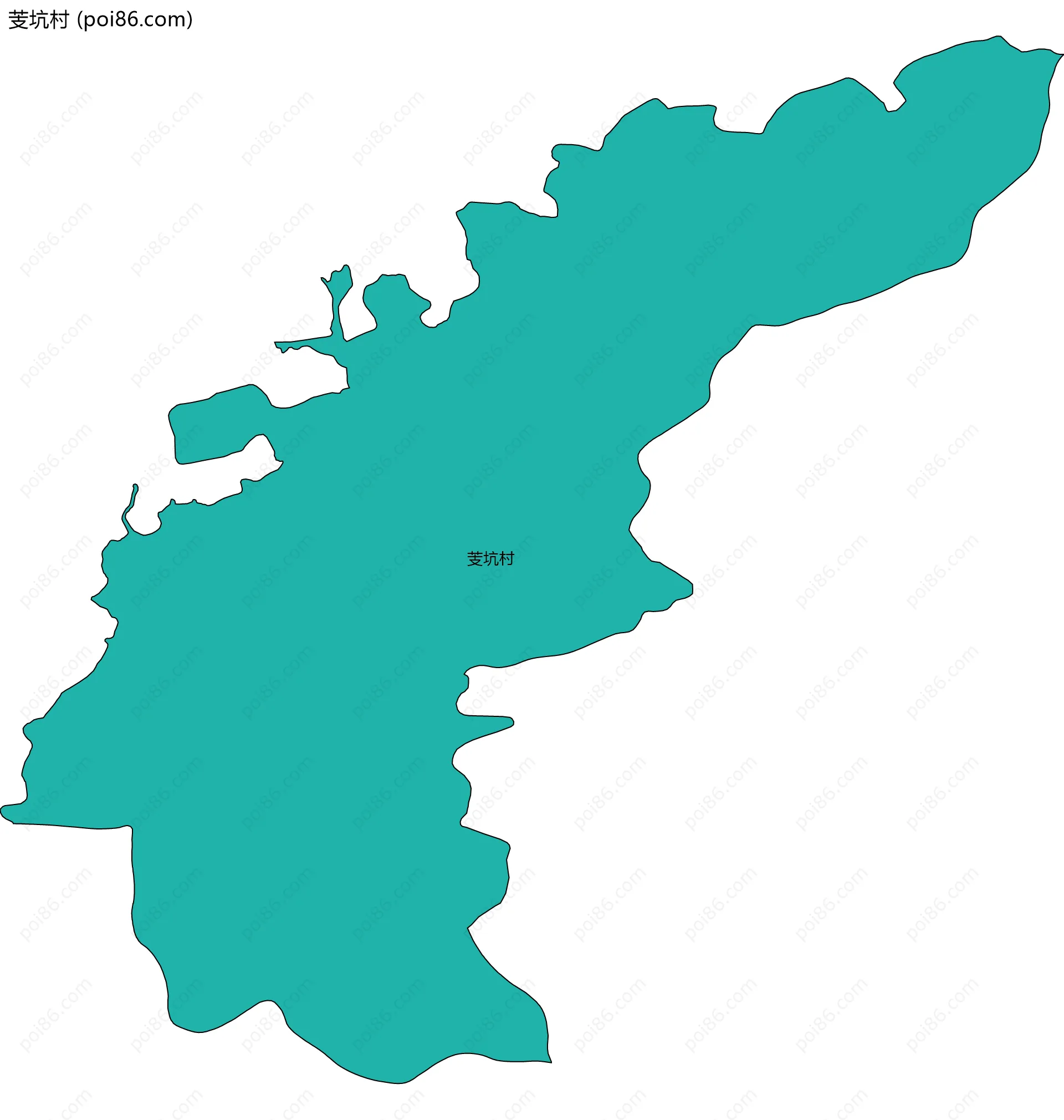 芰坑村边界地图