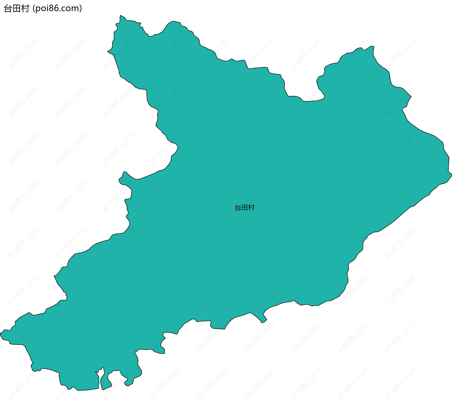 台田村边界地图