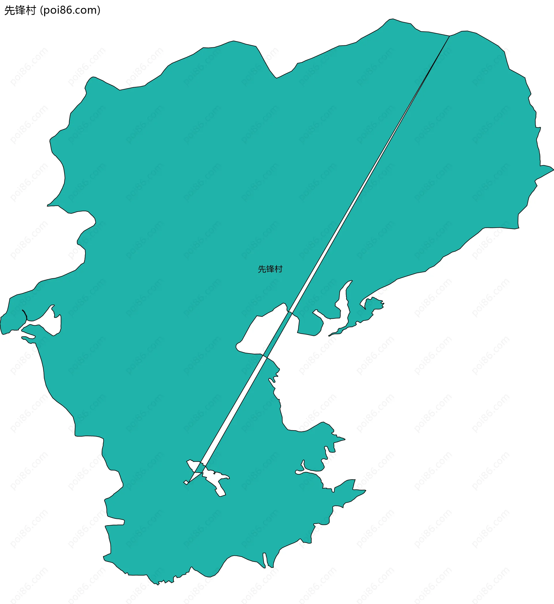 先锋村边界地图