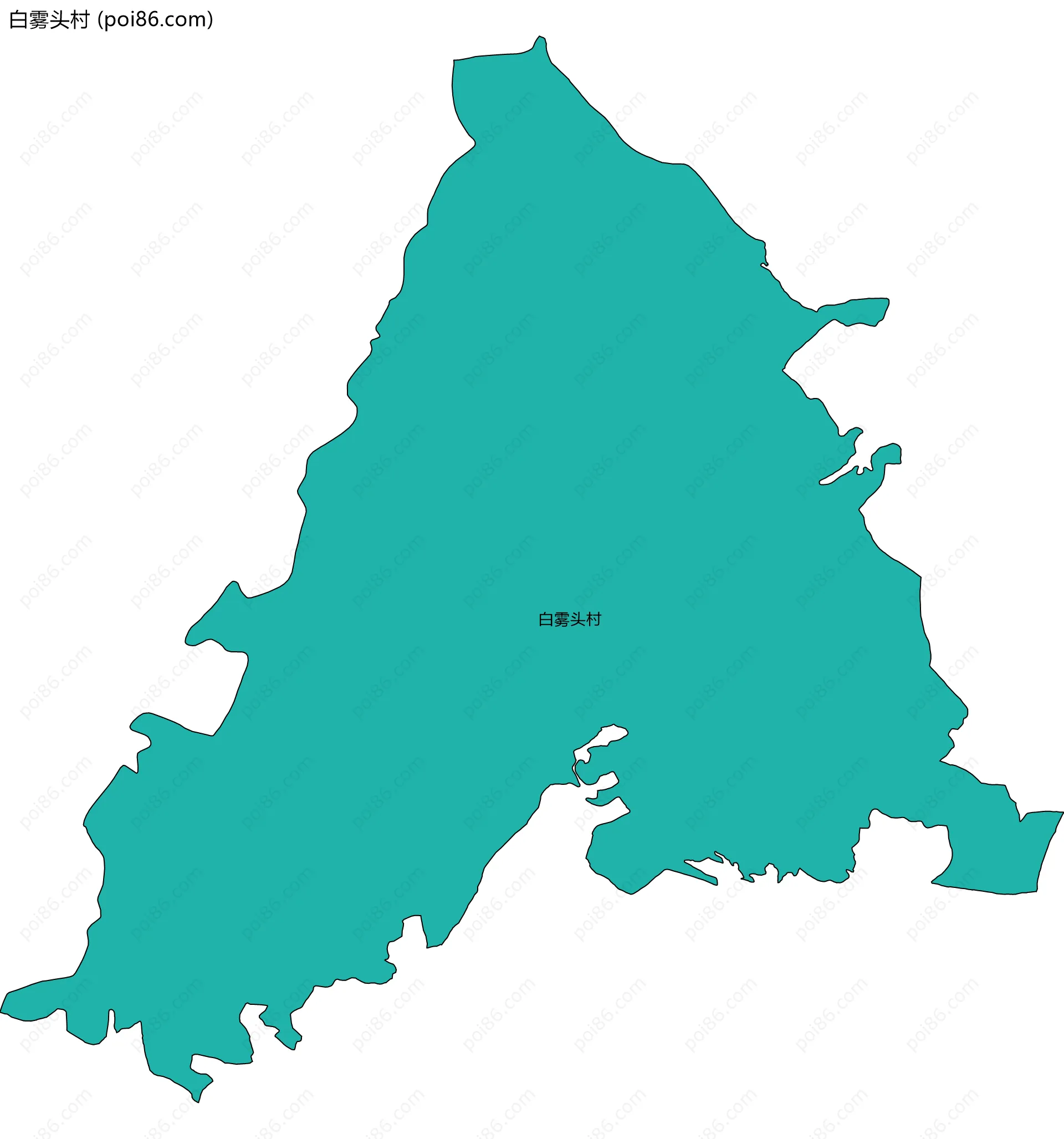 白雾头村边界地图