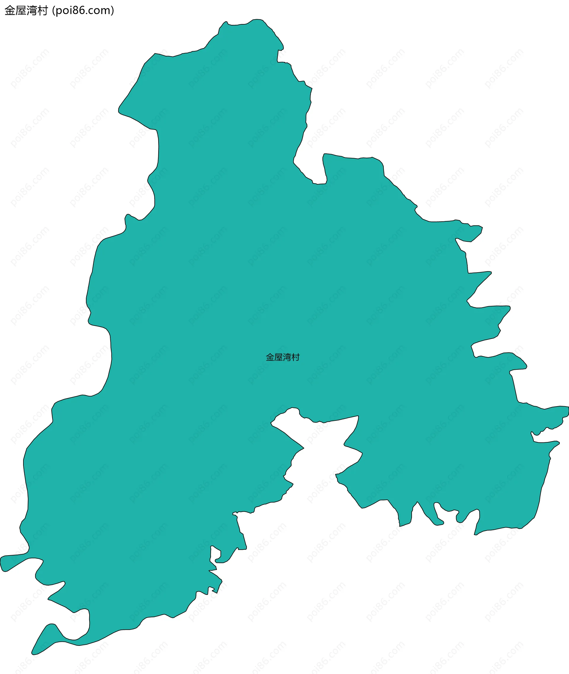 金屋湾村边界地图