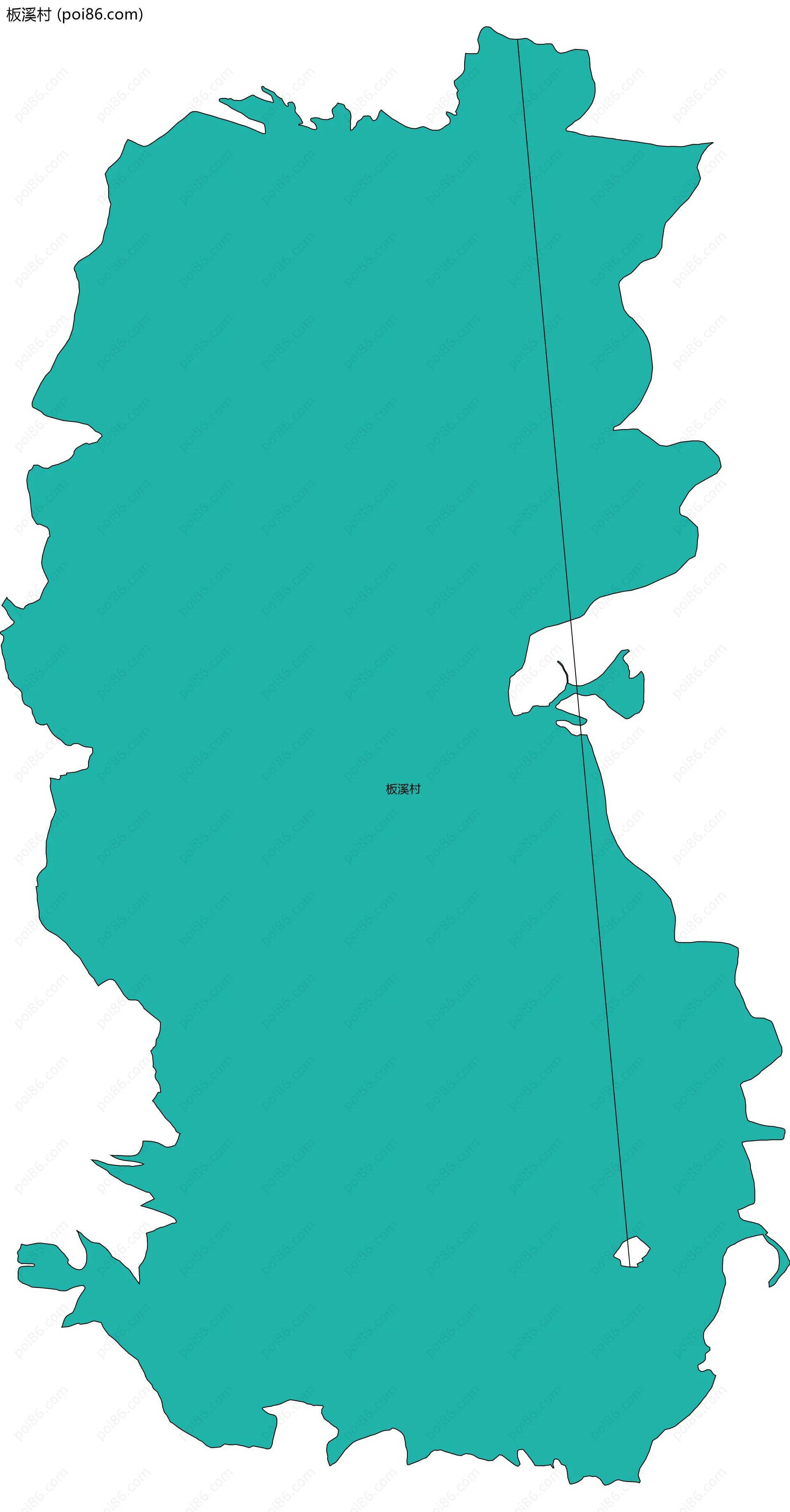 板溪村边界地图