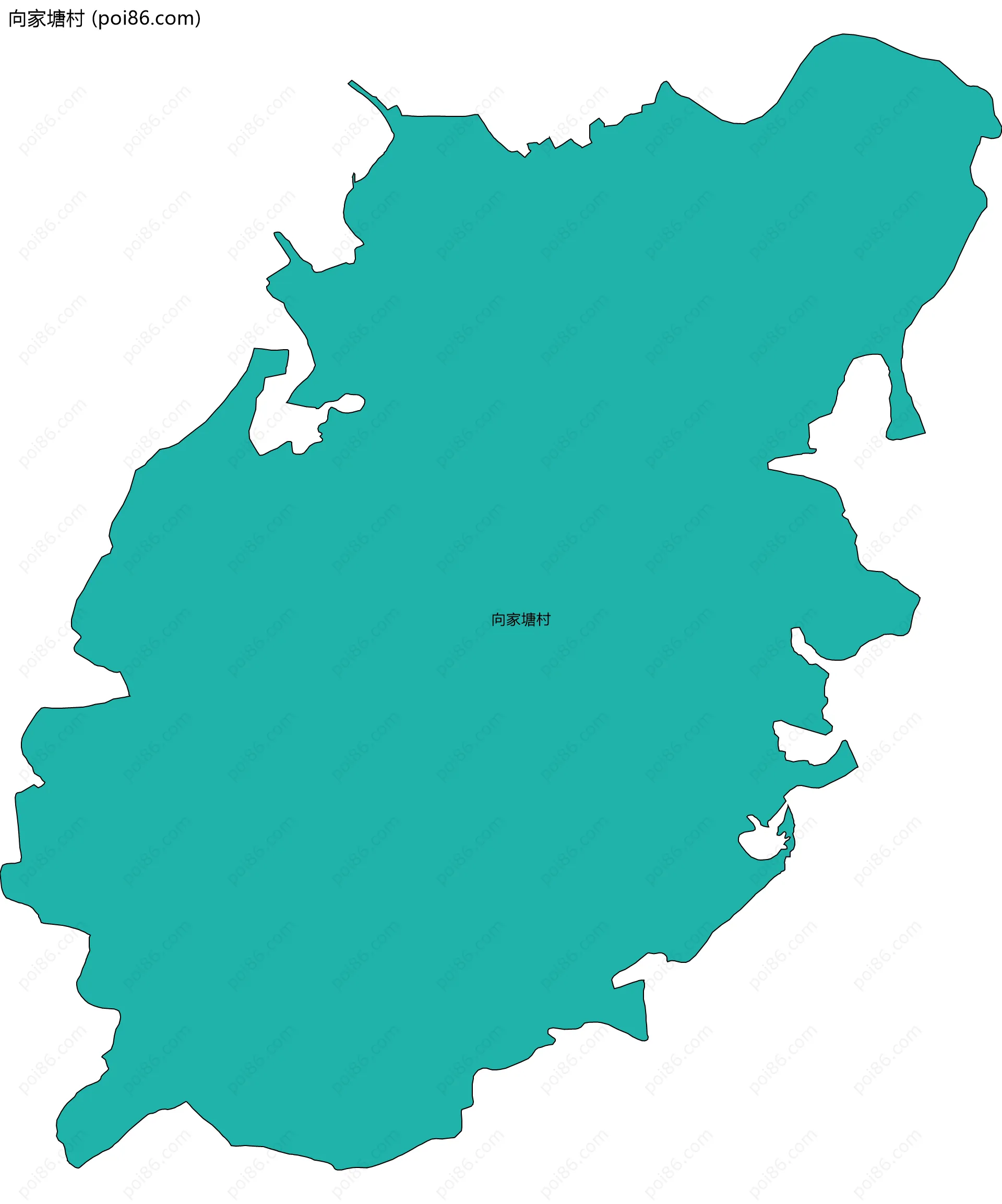 向家塘村边界地图