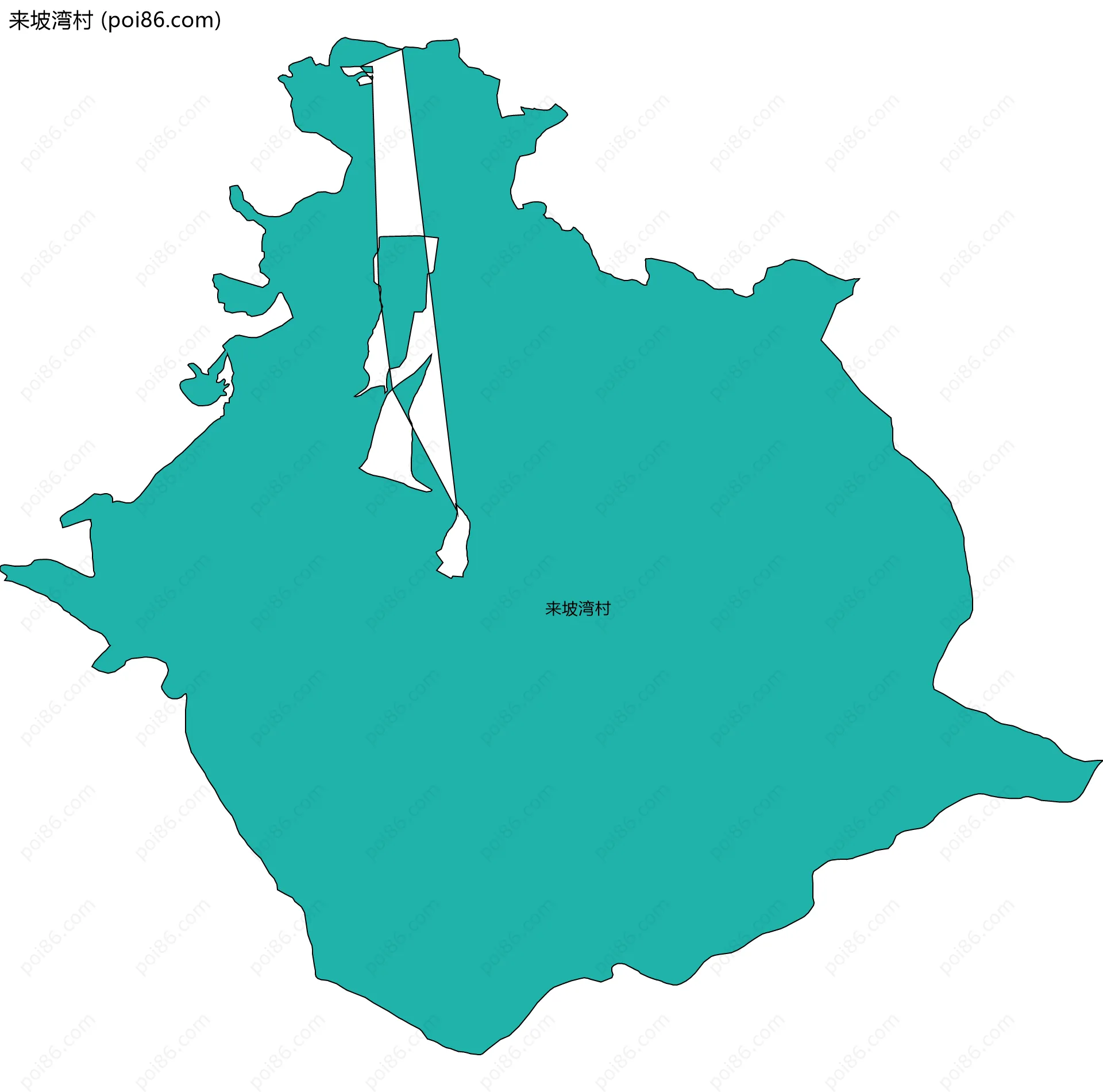 来坡湾村边界地图