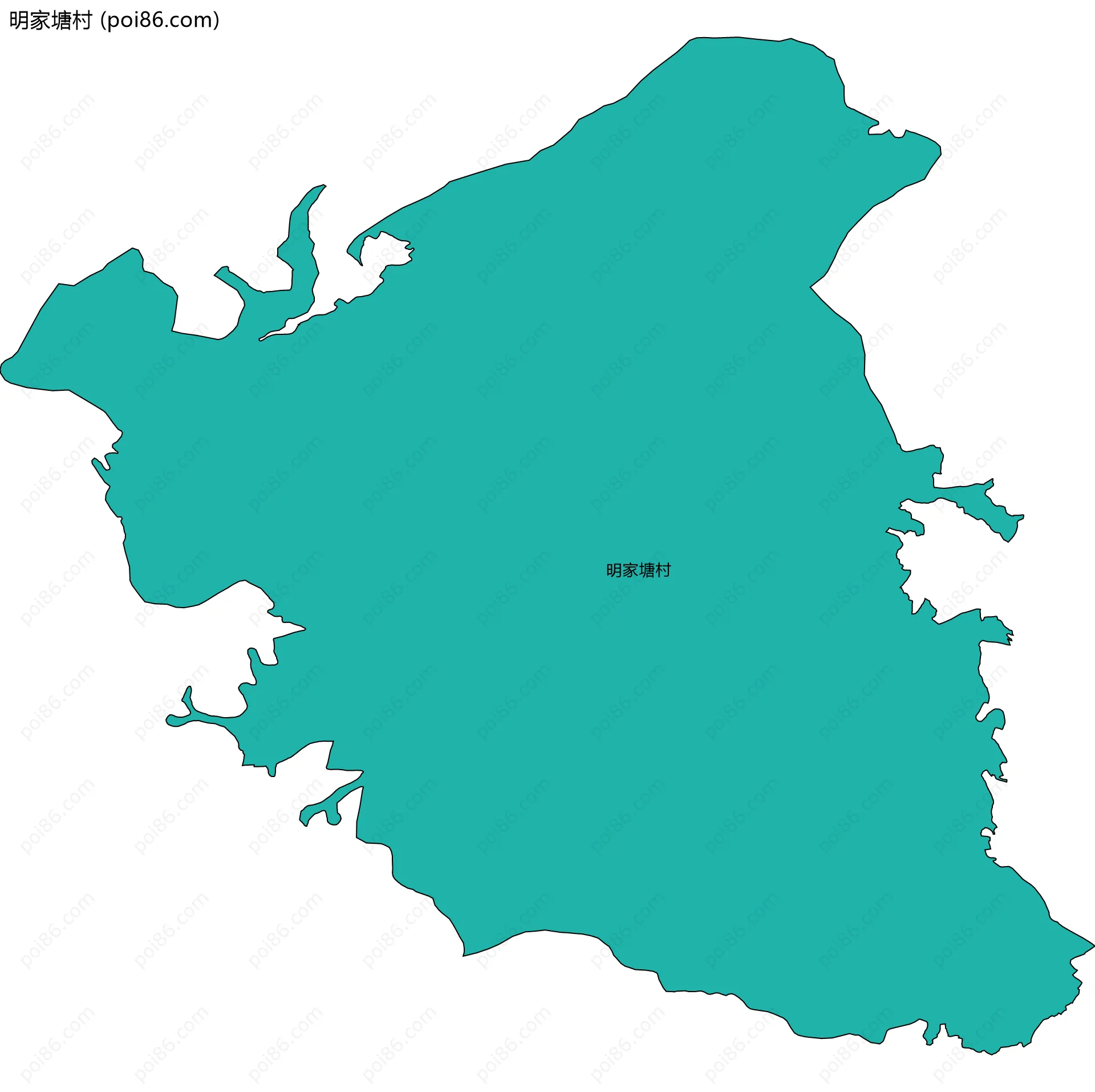 明家塘村边界地图