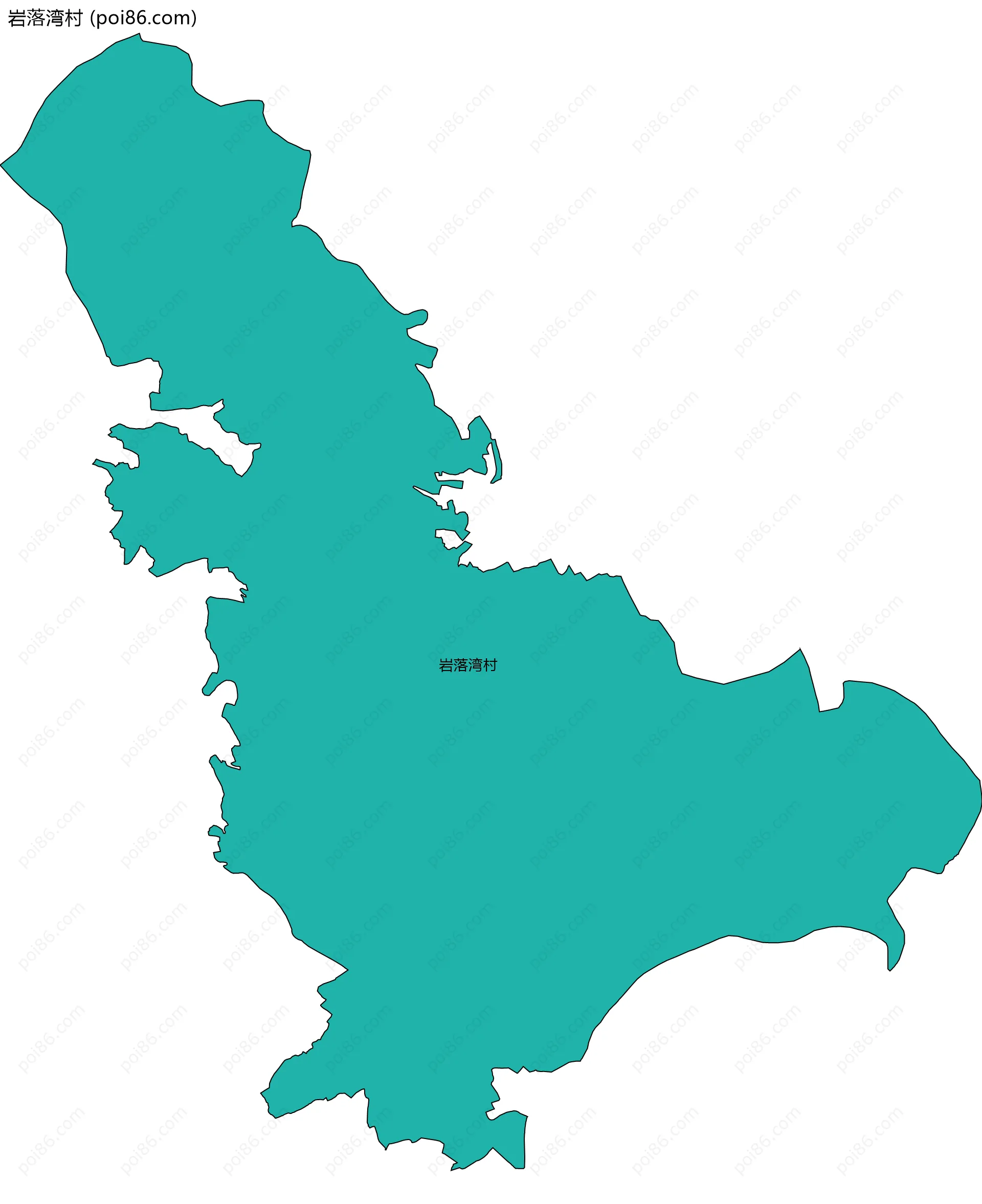 岩落湾村边界地图