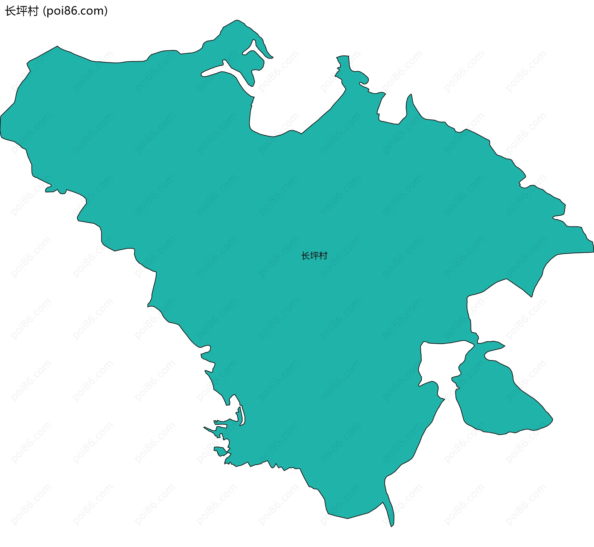 长坪村边界地图