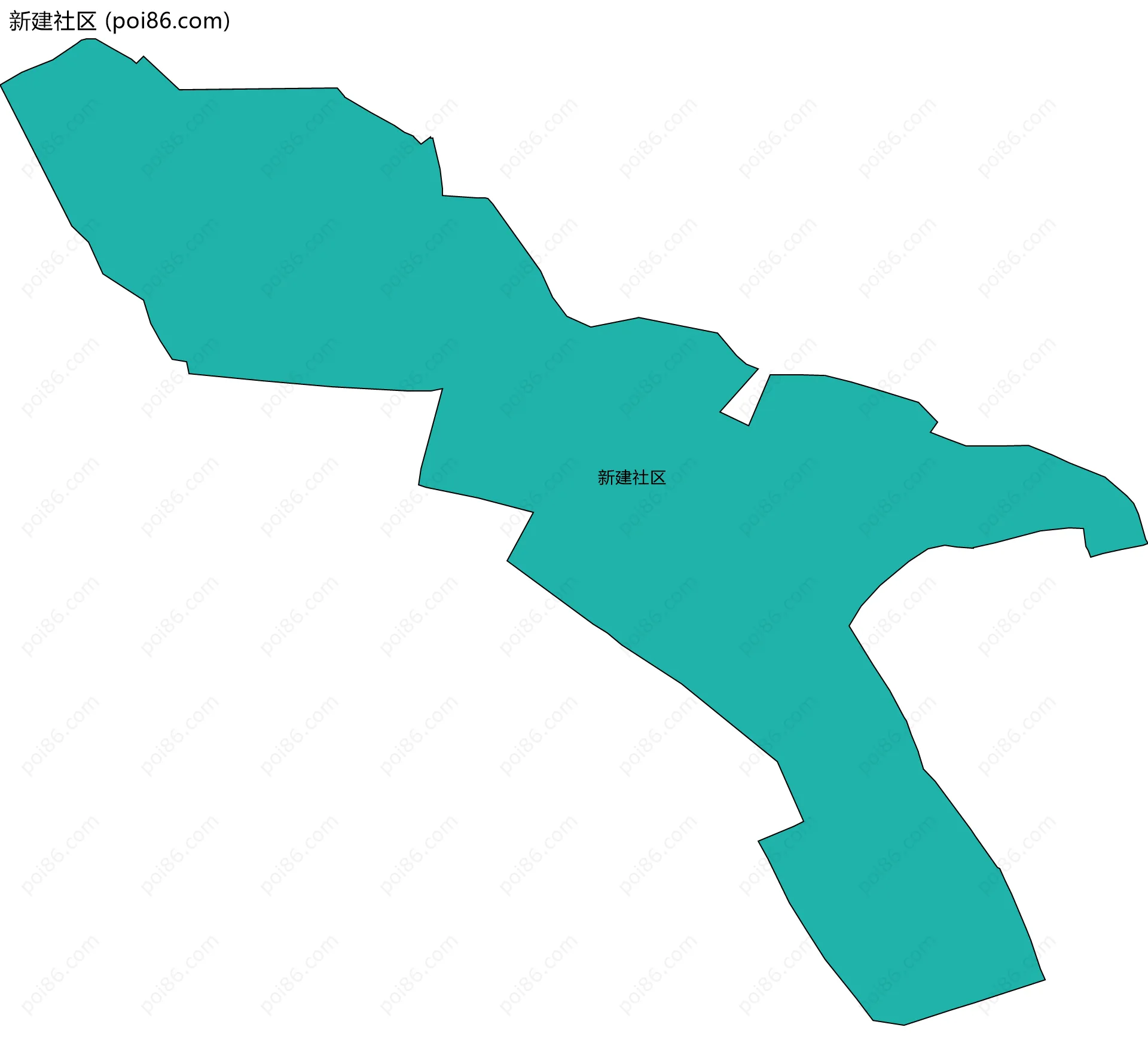 新建社区边界地图