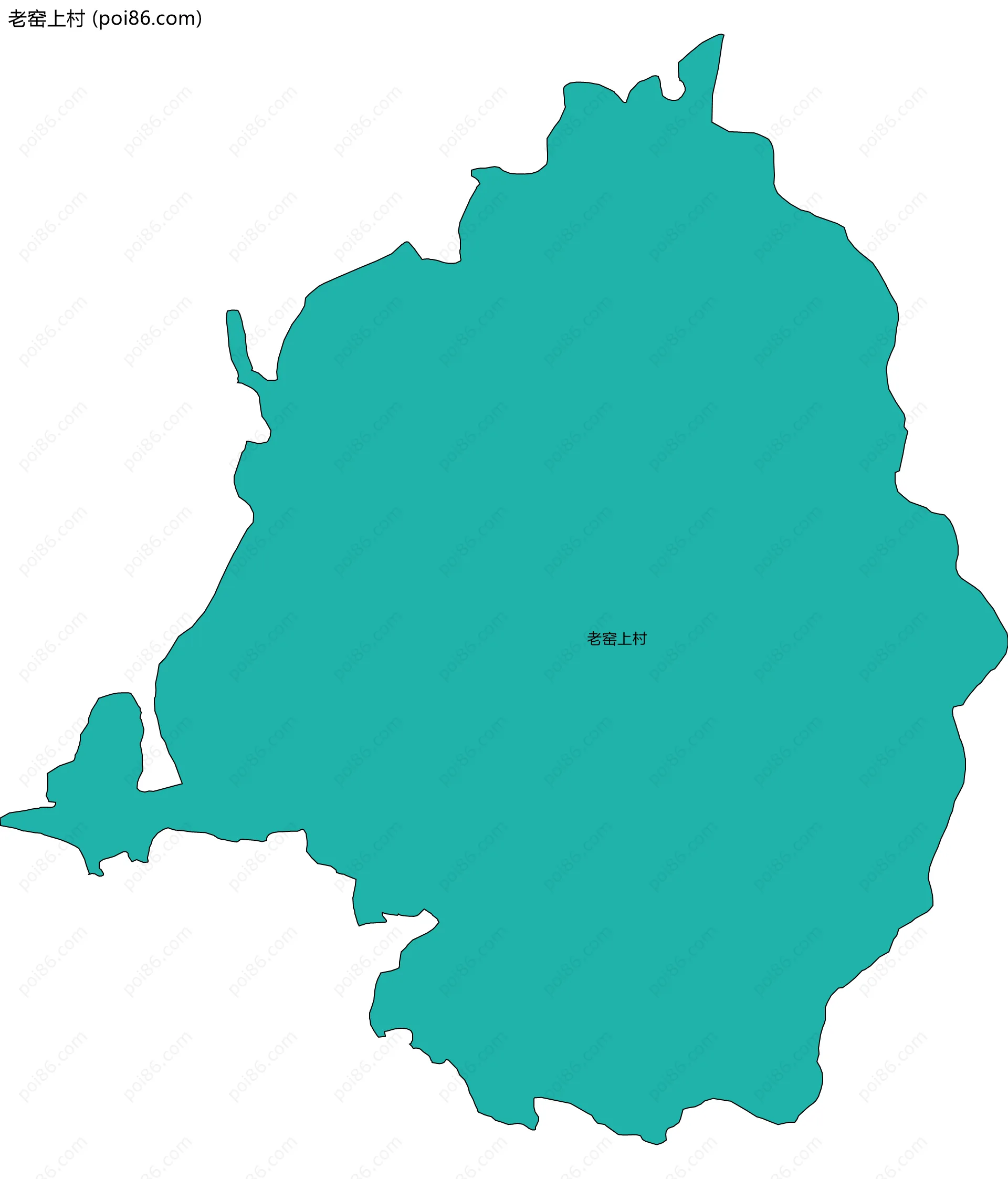 老窑上村边界地图