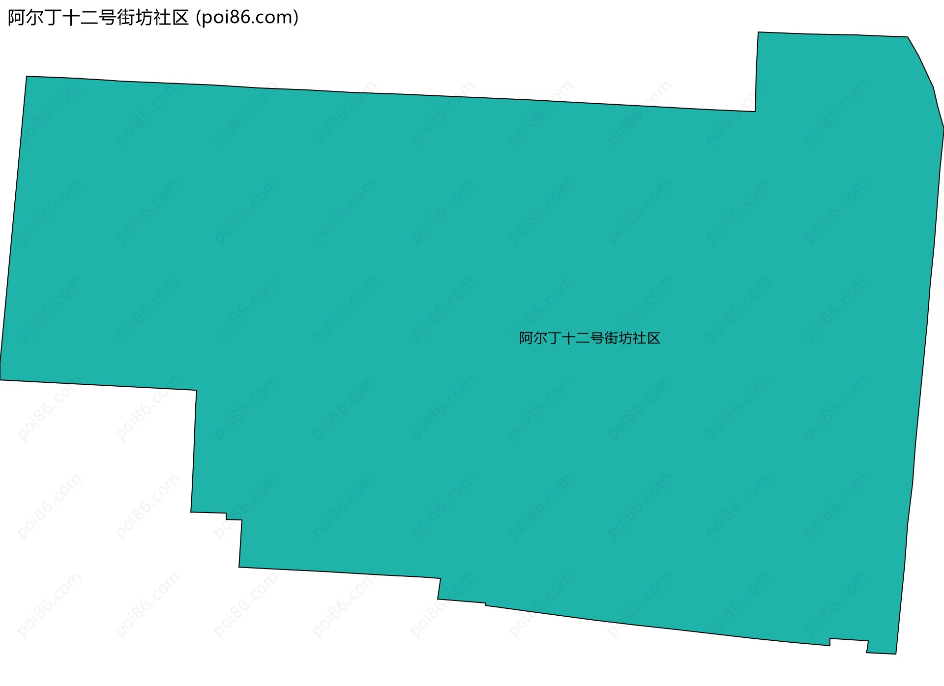 阿尔丁十二号街坊社区边界地图