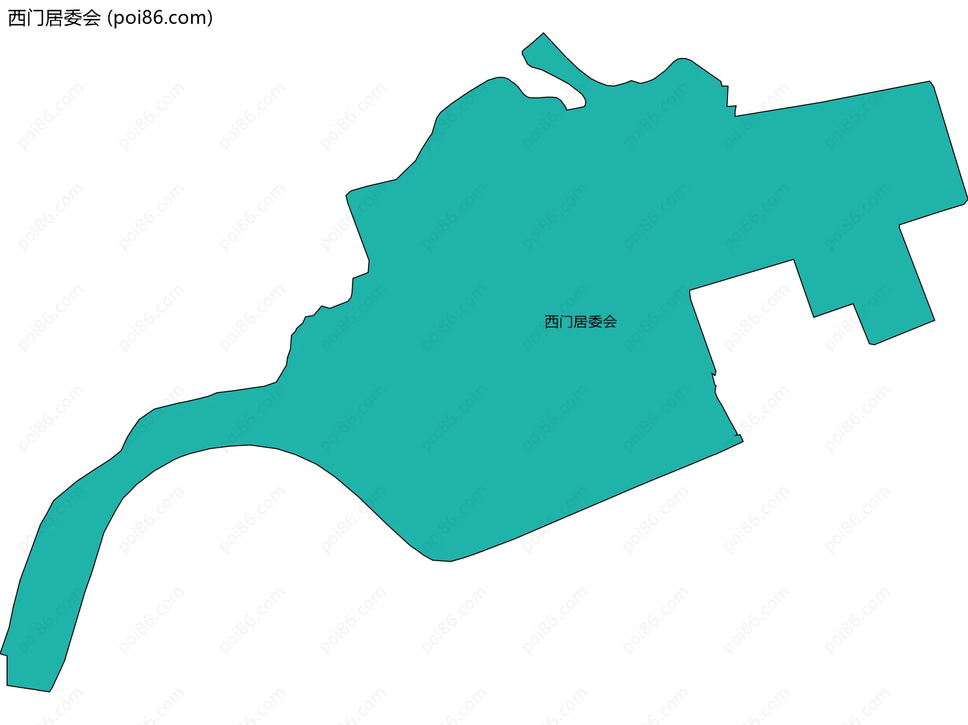 西门居委会边界地图
