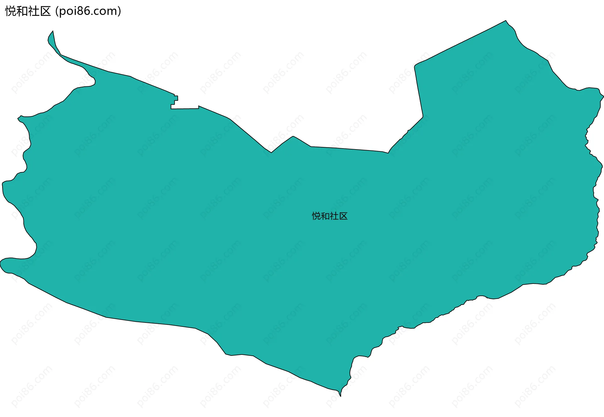 悦和社区边界地图