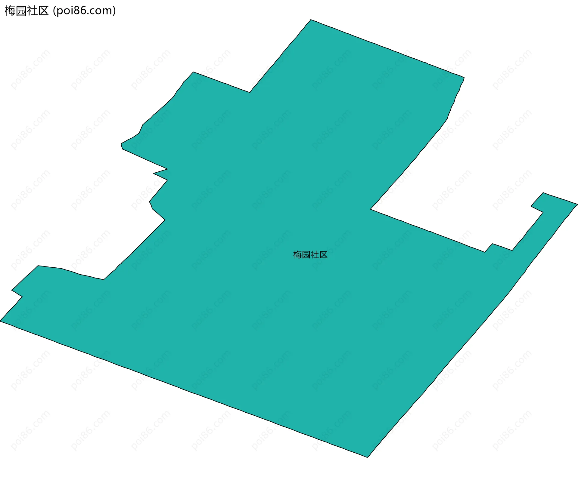 梅园社区边界地图