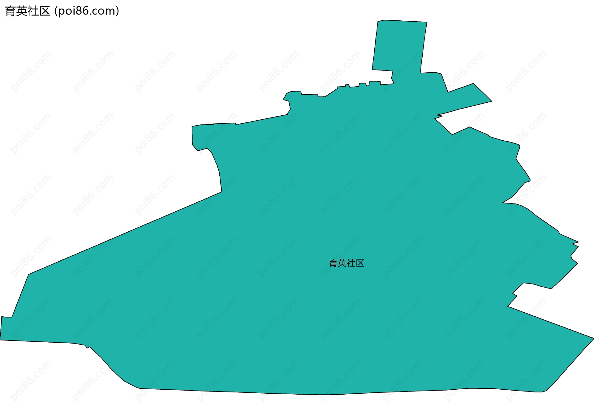 育英社区边界地图