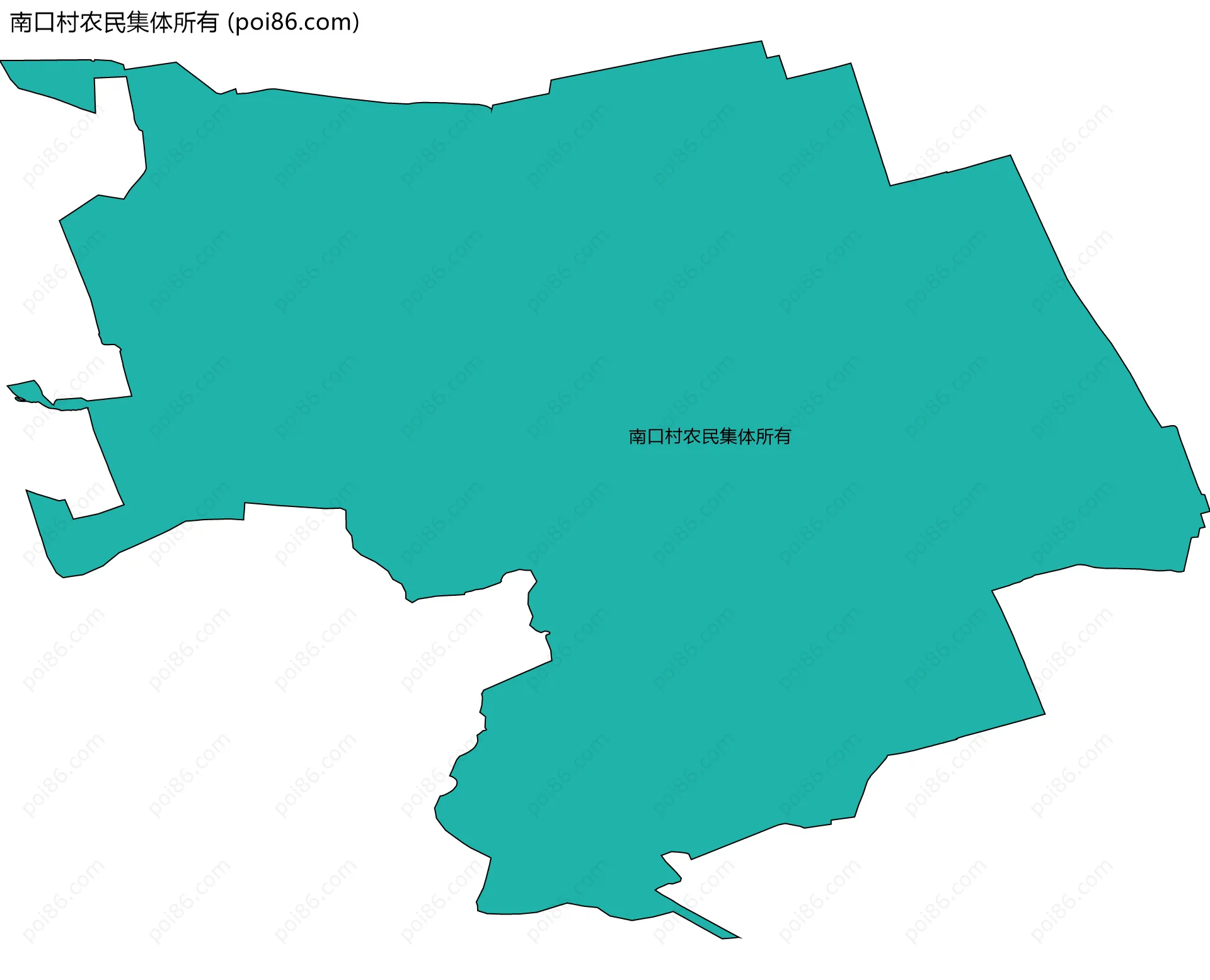 南口村农民集体所有边界地图
