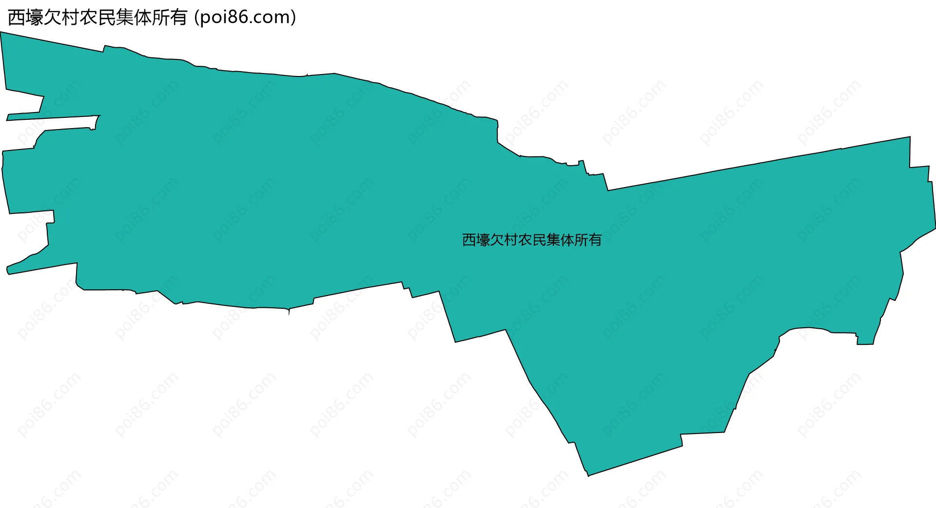 西壕欠村农民集体所有边界地图