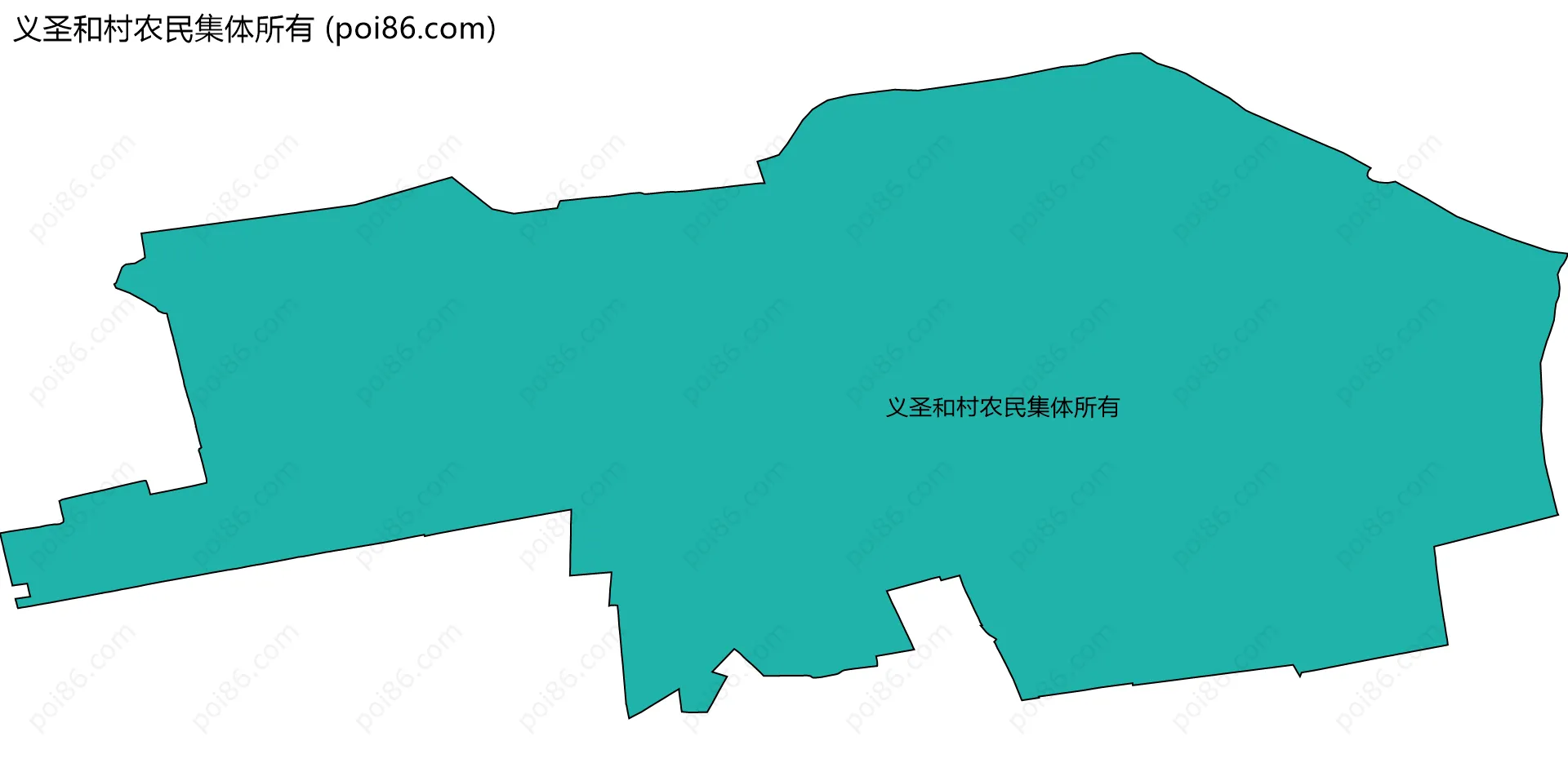 义圣和村农民集体所有边界地图