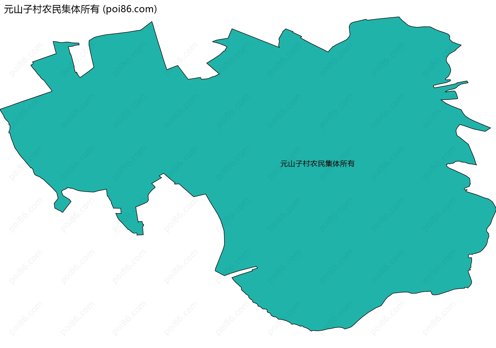 元山子村农民集体所有边界地图