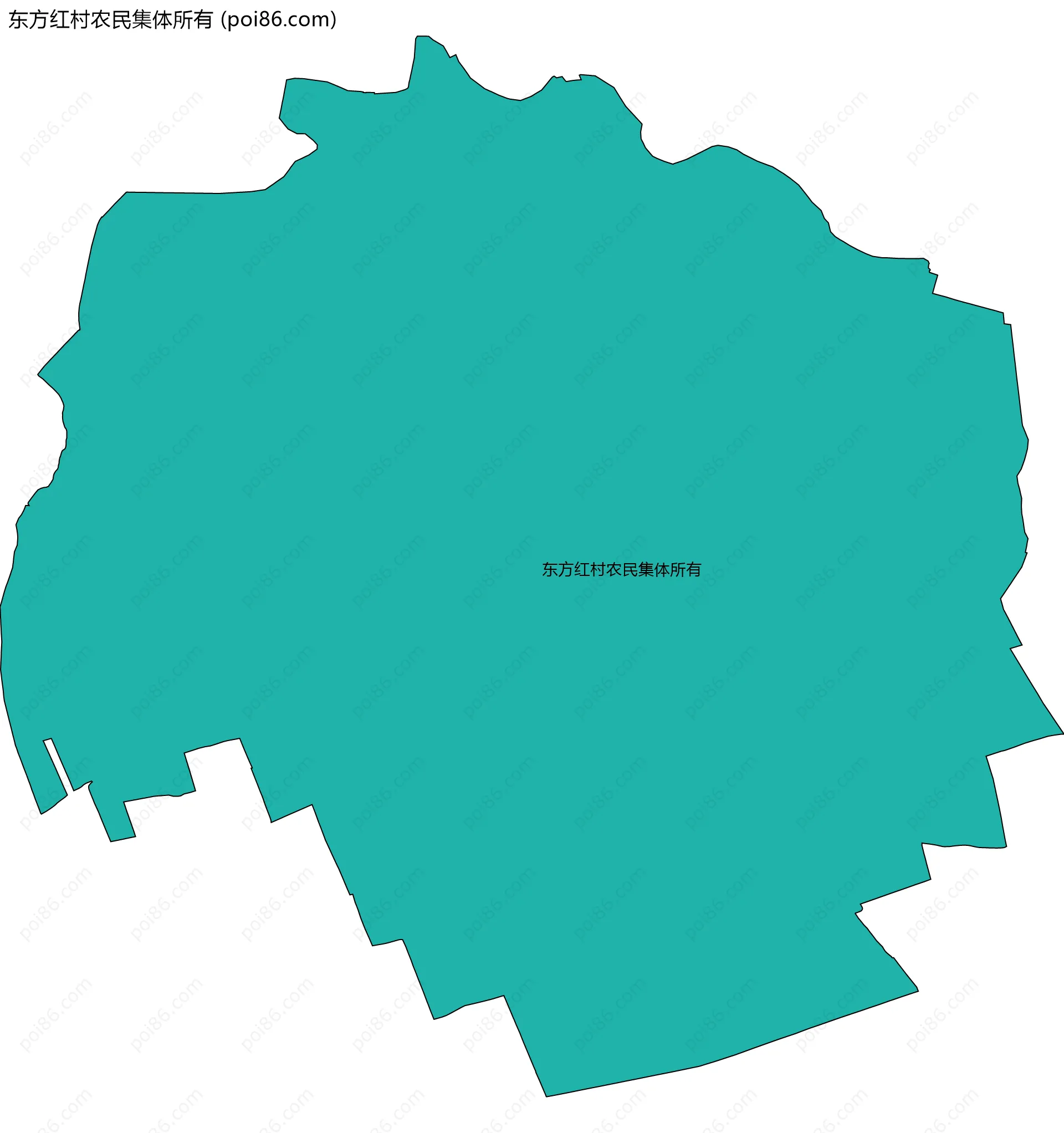 东方红村农民集体所有边界地图