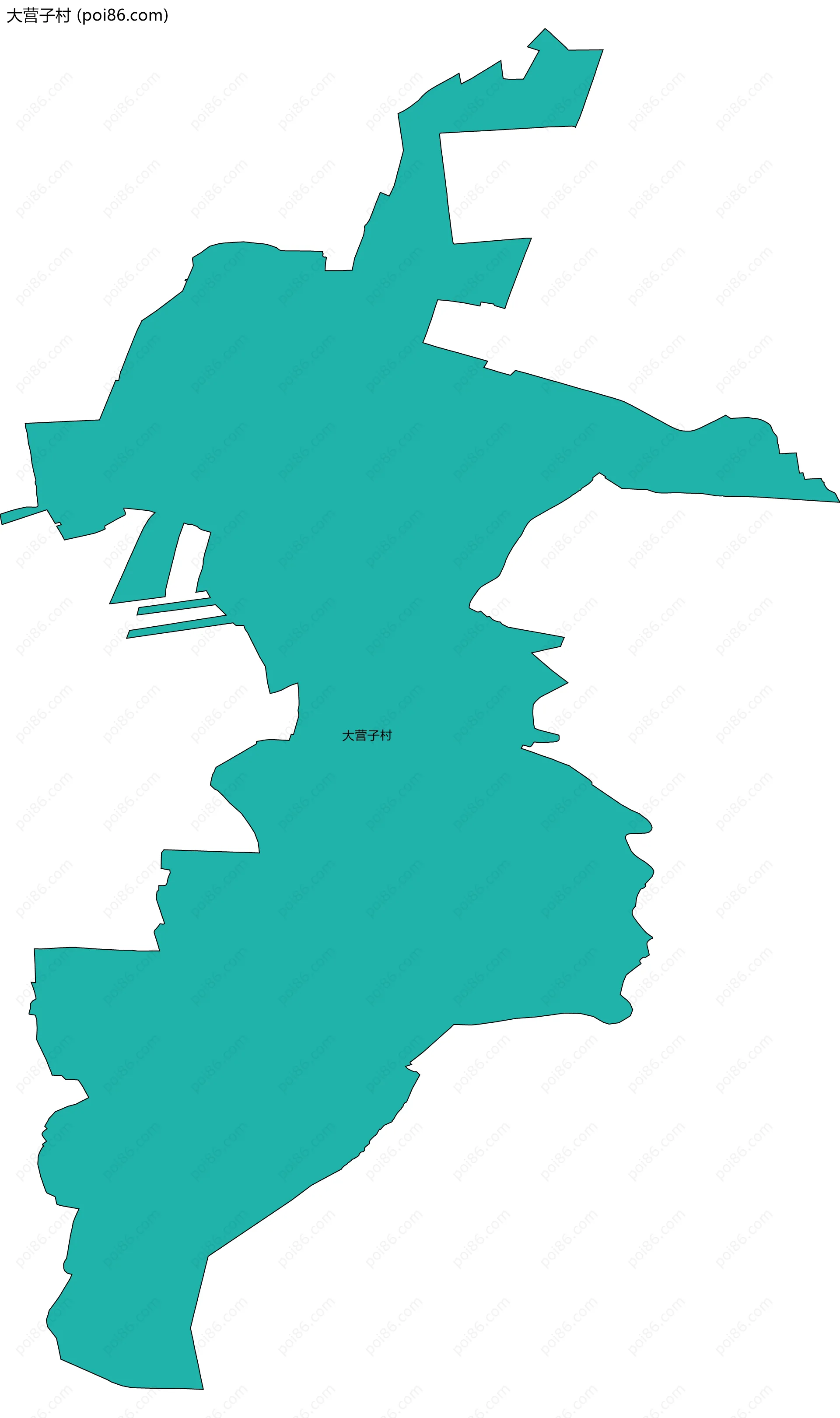 大营子村边界地图