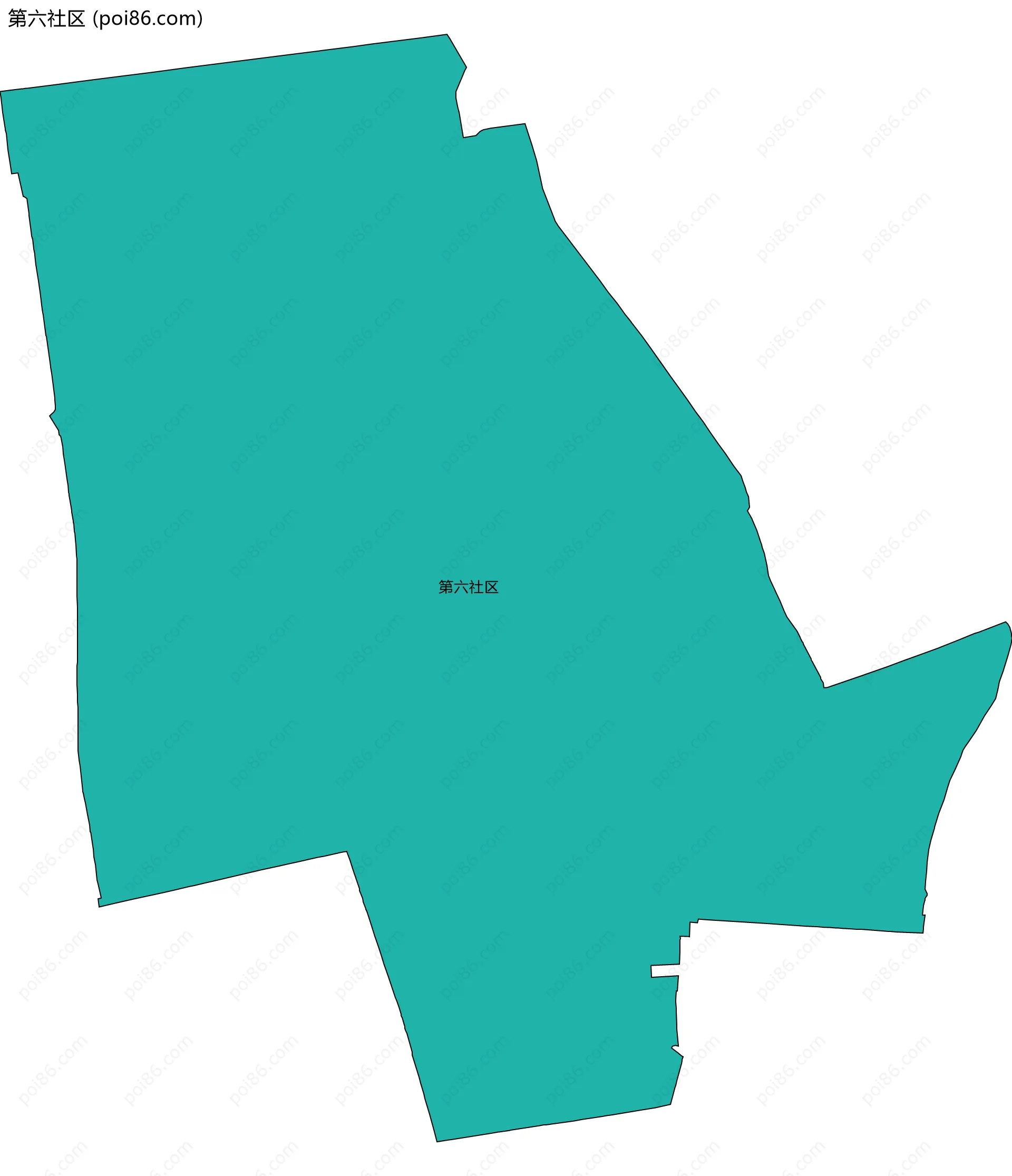 第六社区边界地图